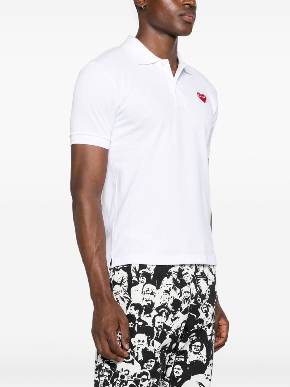 Heart-patch piqué polo shirt - 4