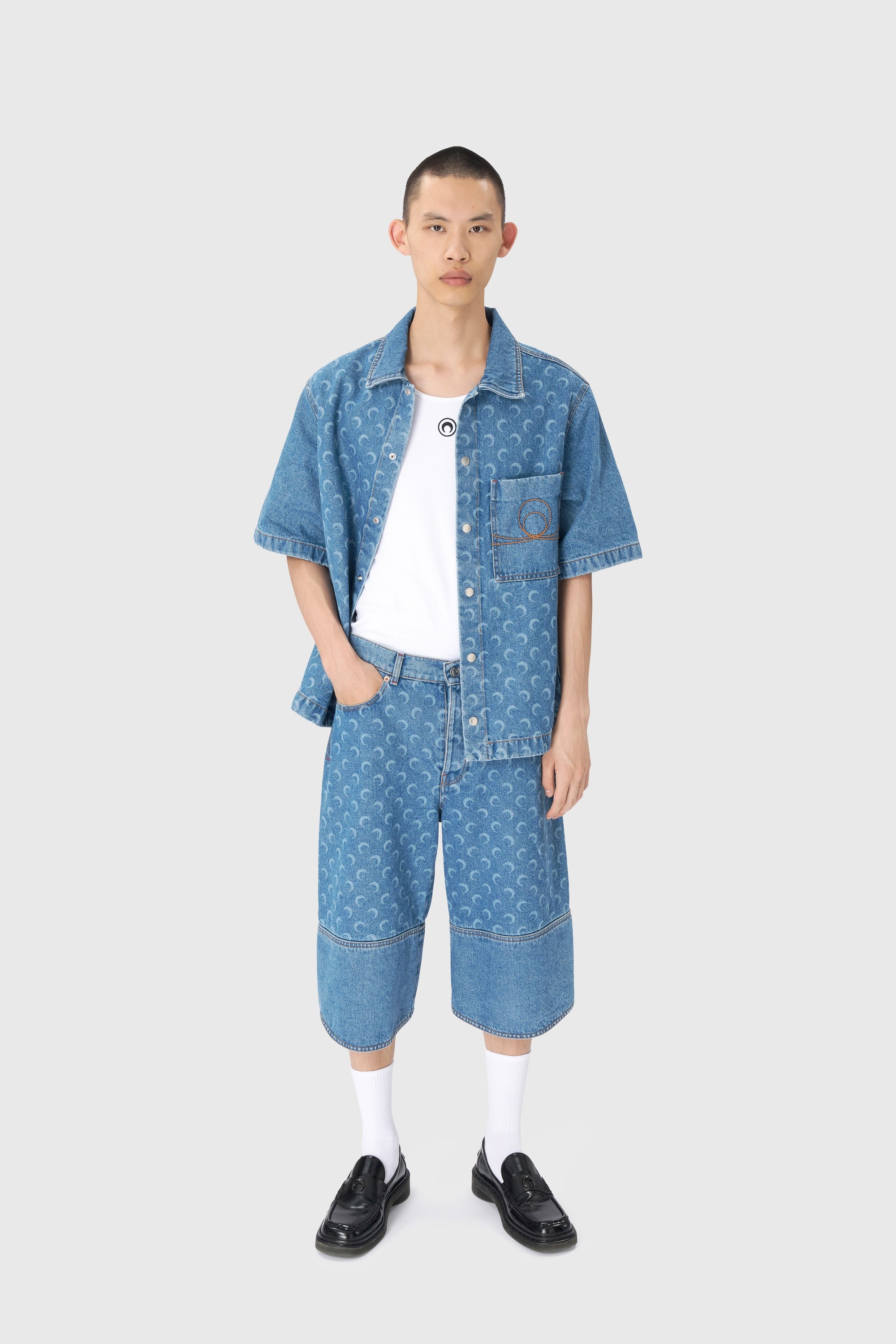 Moon Laser Denim Workwear Shirt - 2