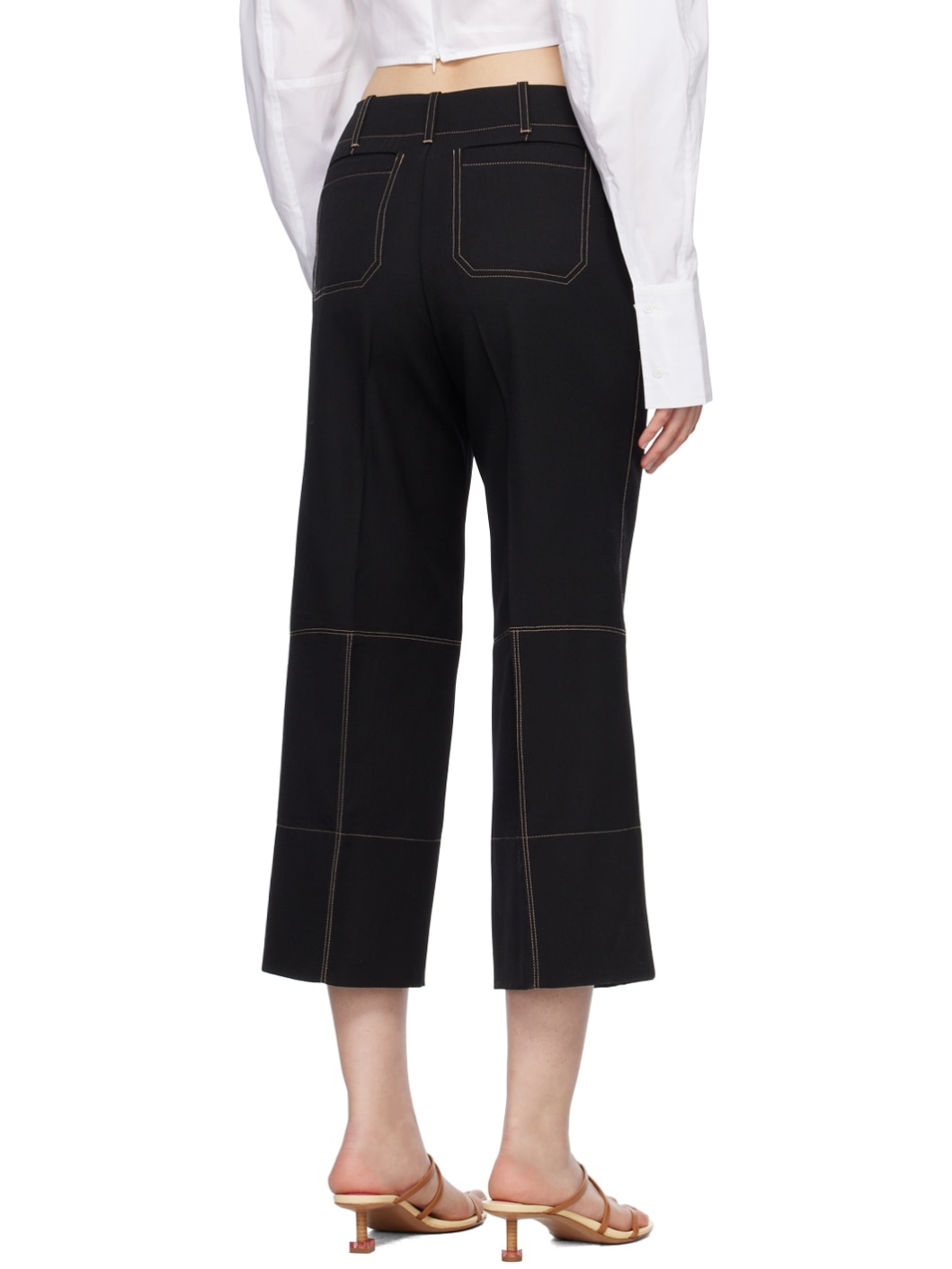 Black Le Raphia 'Le Pantalon Areia' Trousers - 3