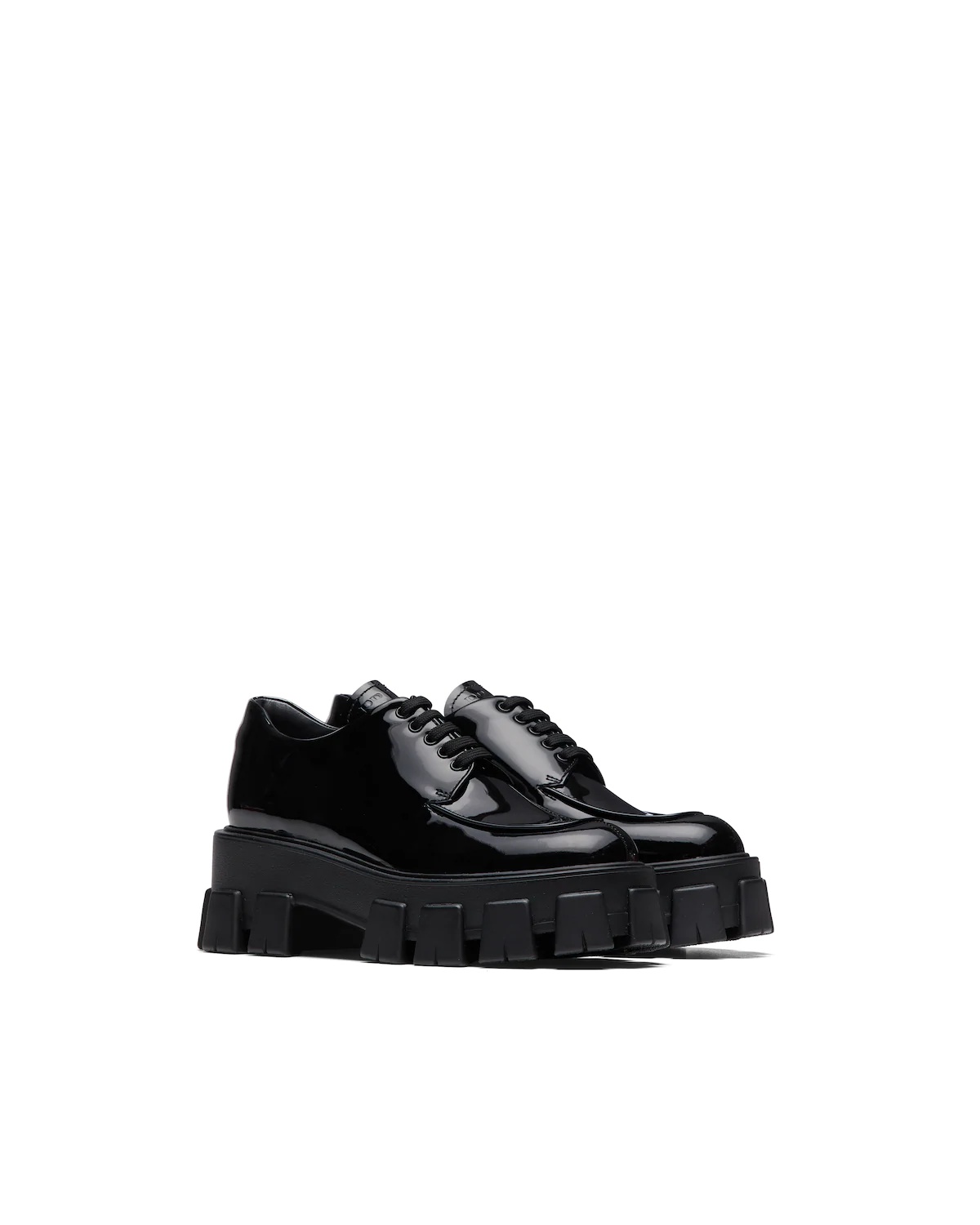 Monolith patent leather lace-up shoes - 1