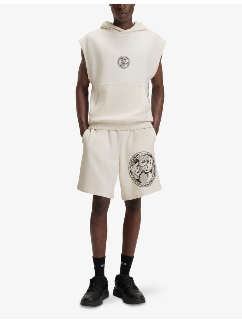 HUGO Logo-Print Relaxed-Fit Sleeveless Sweatshirt outlook