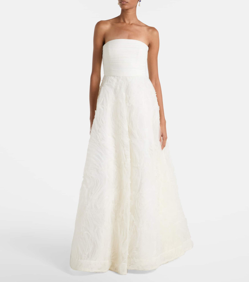 REBECCA VALLANCE Bridal Willow ruffled mesh bustier gown outlook