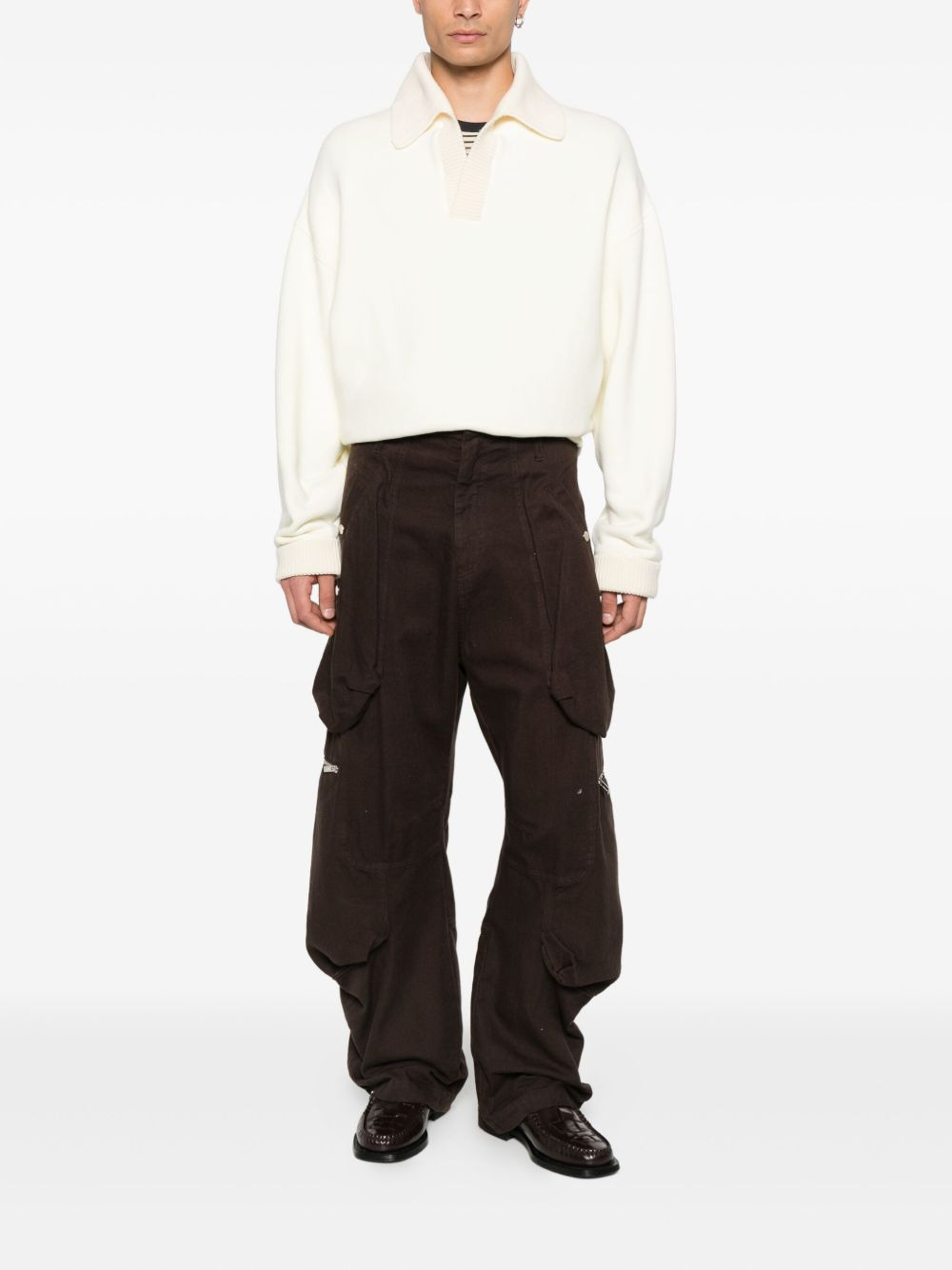 polo-neck ribbed sweater - 2
