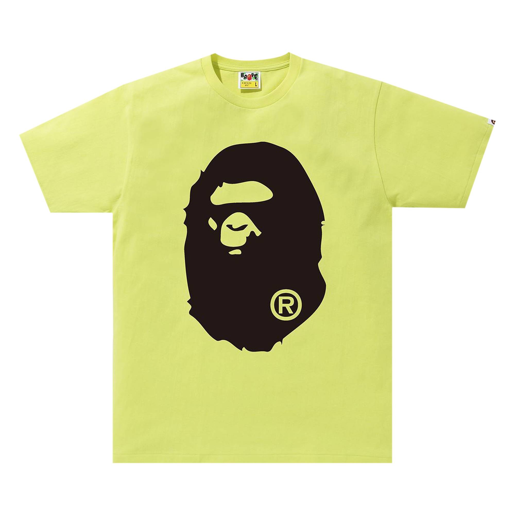 BAPE Bicolor Big Ape Head Tee 'Green' - 1