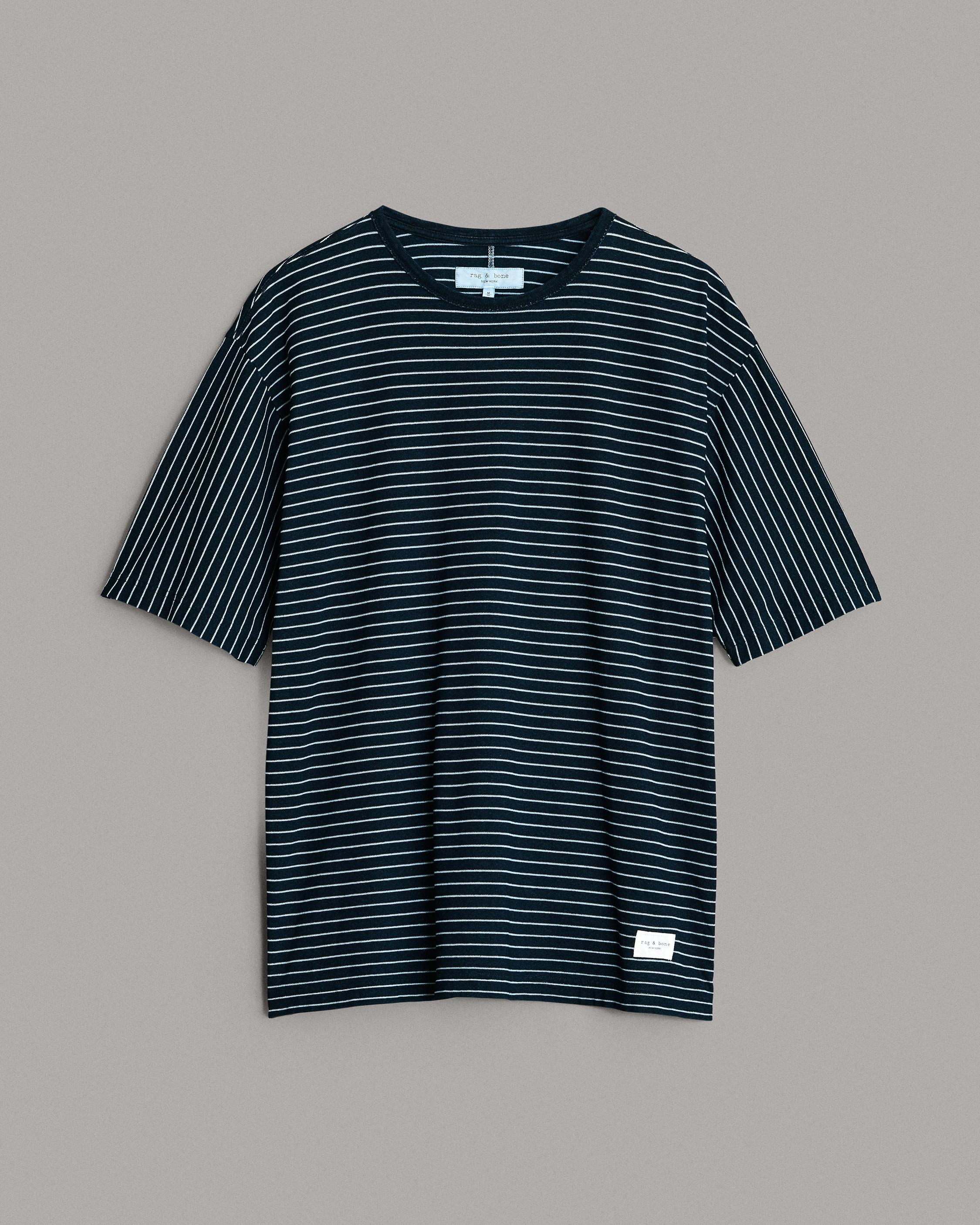 Indigo Stripe Tee
Cotton T-Shirt - 1