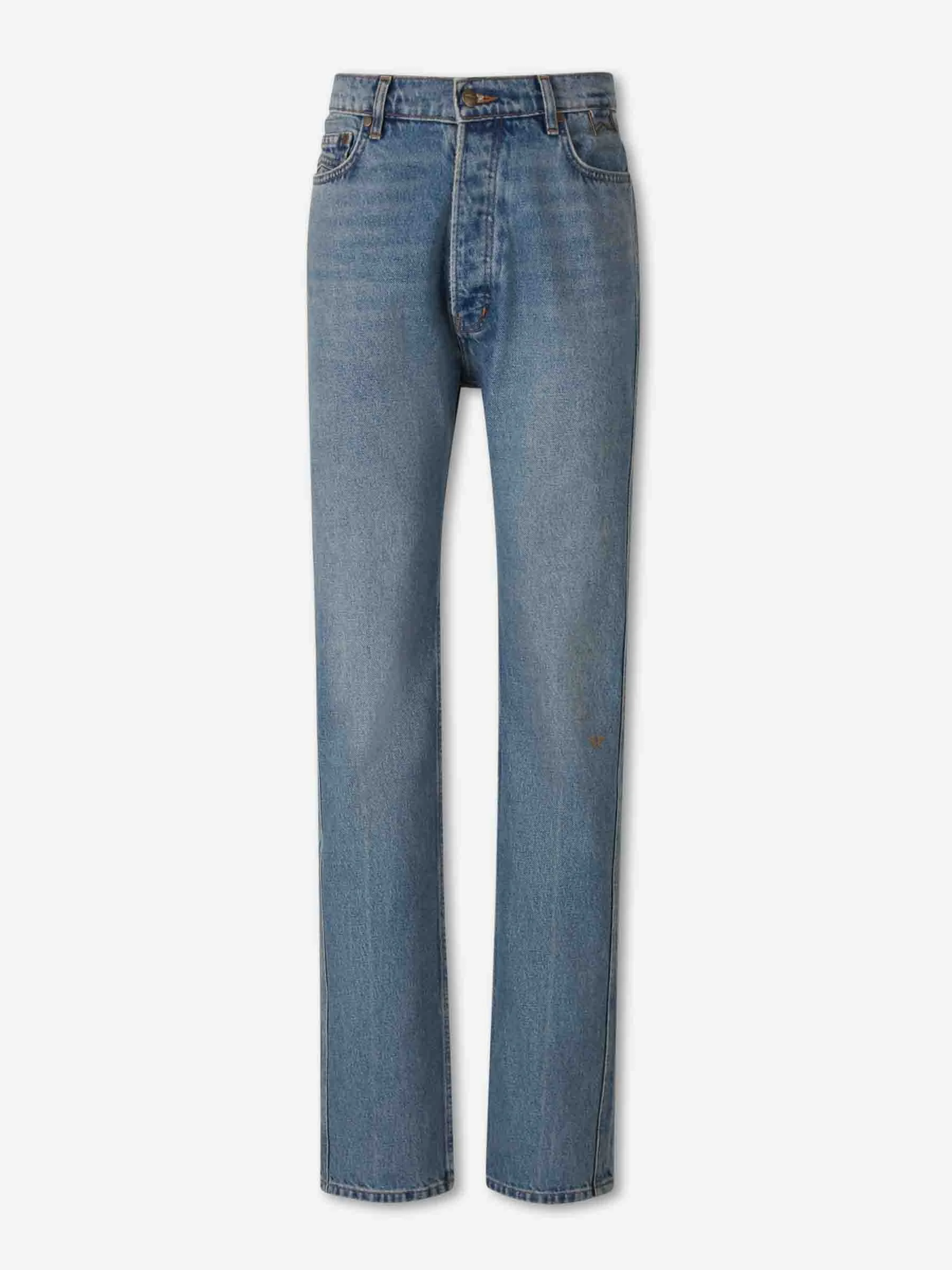 STRAIGHT LEG COTTON JEANS - 1