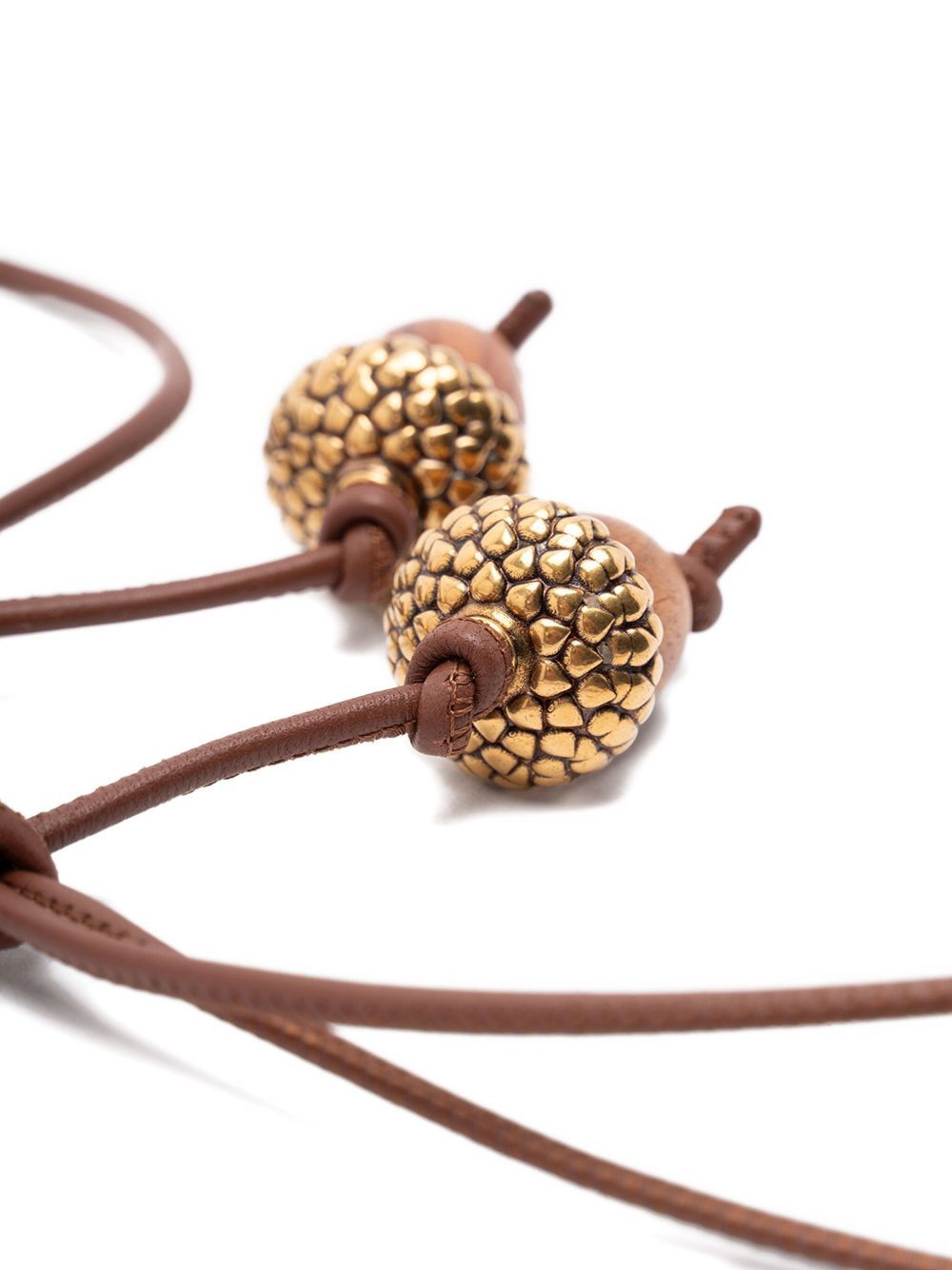 Acorn leather charm - 3