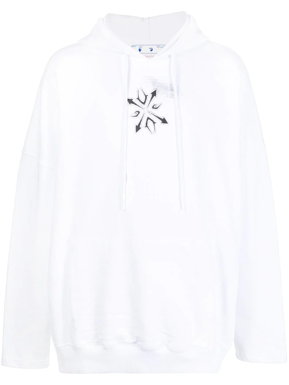 Arrows logo-print hoodie - 1