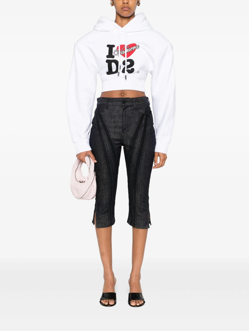 Dsquared2 Logo-print Cropped Hoodie 4