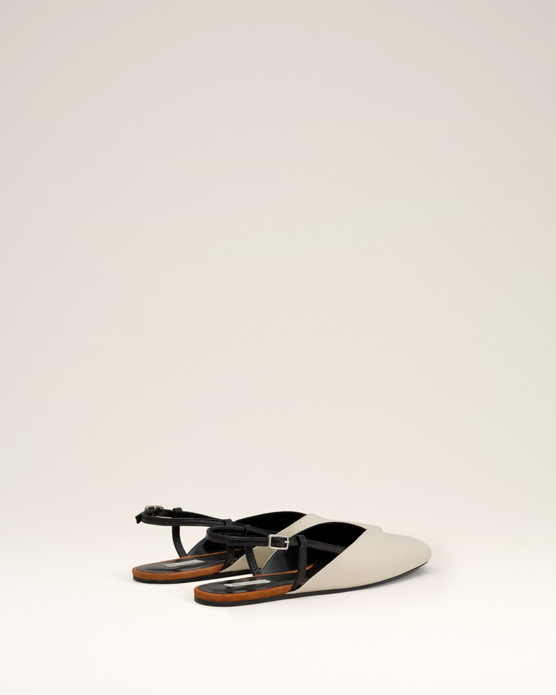 BEIGE LEATHER SLINGBACKS 4