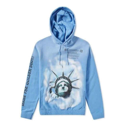 Off-White Statue of Liberty Cotton Long Sleeves Blue OMBB034E181920153199 - 1