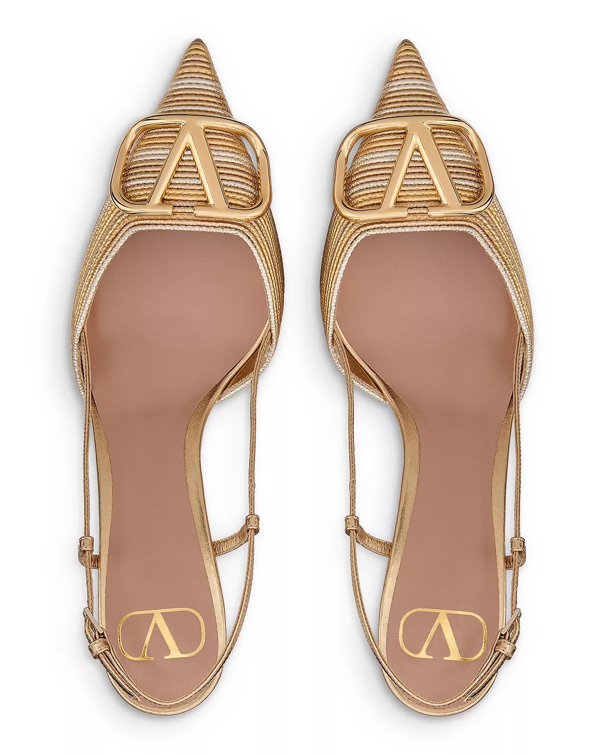 Women's V Logo Signature Slingback Pumps - 3