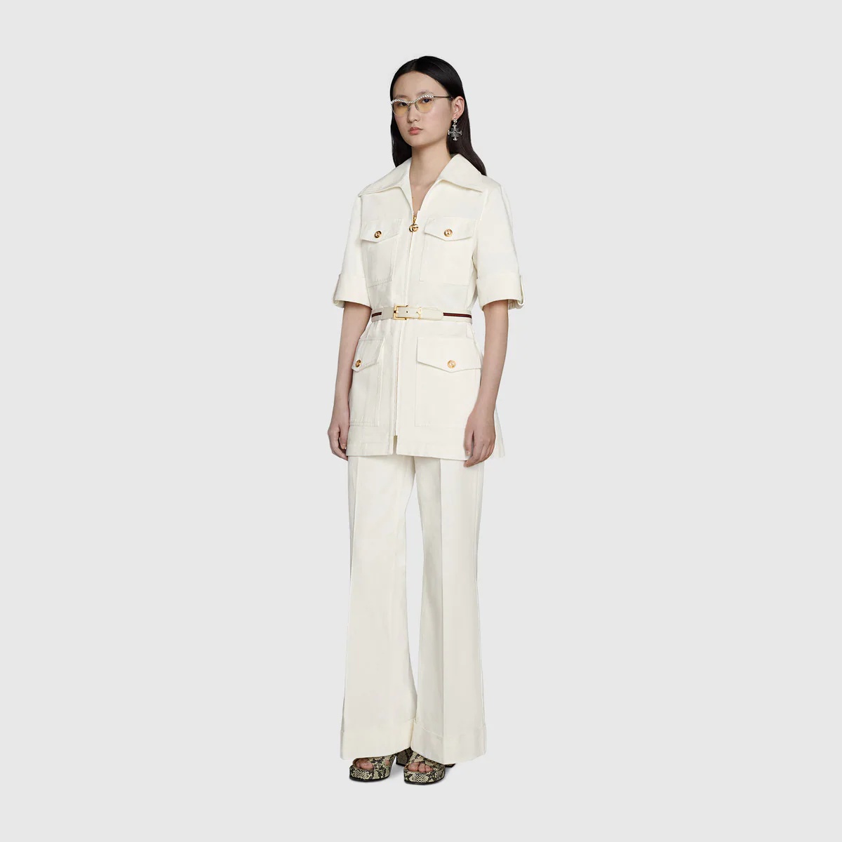 Eco washed organic cotton flare pant - 2