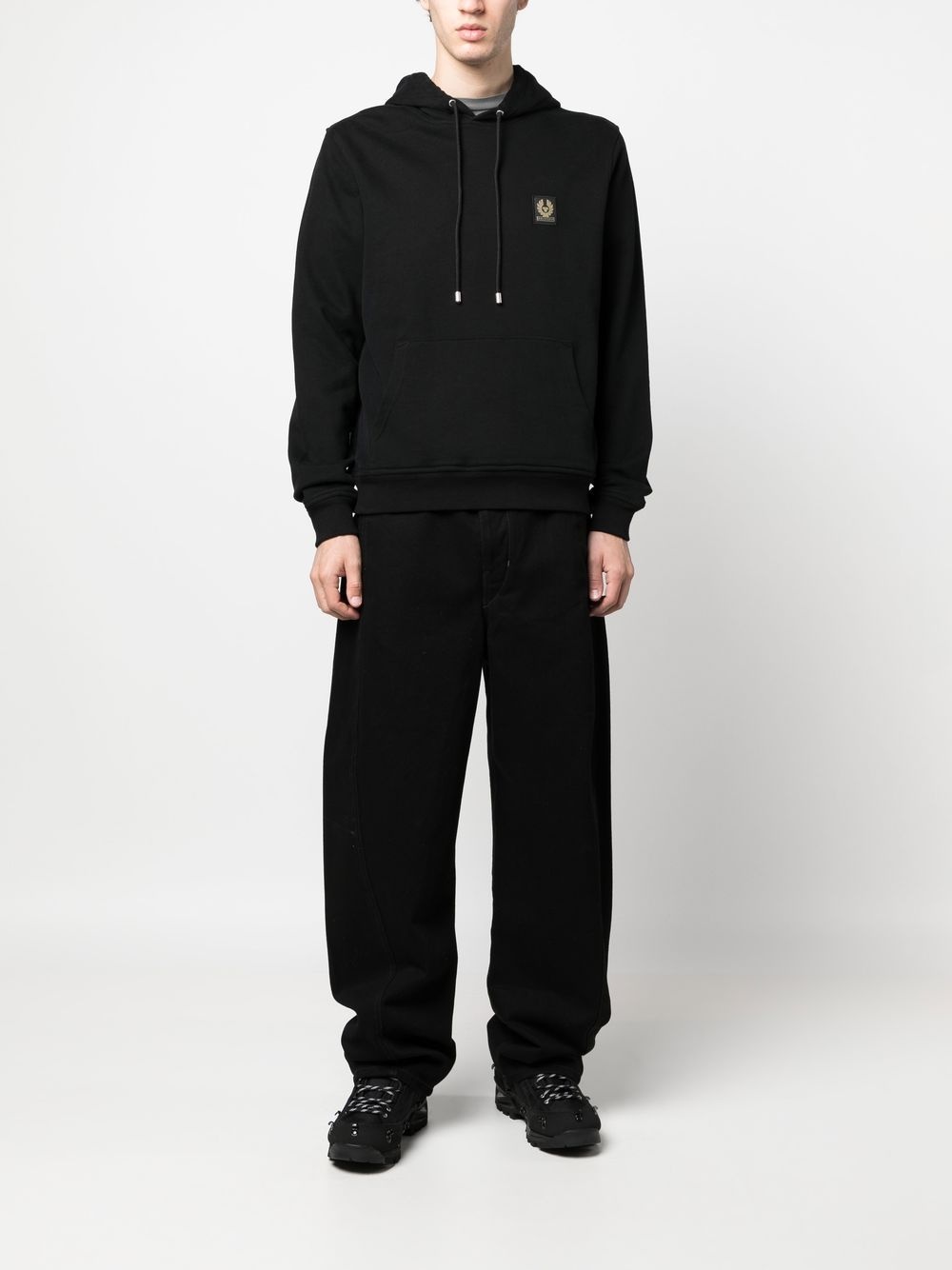 logo-patch drawstring hood - 2