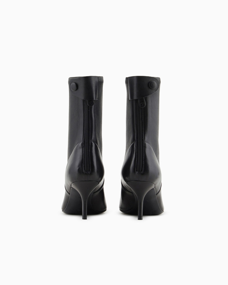 GIORGIO ARMANI Nappa-leather heeled ankle boots outlook