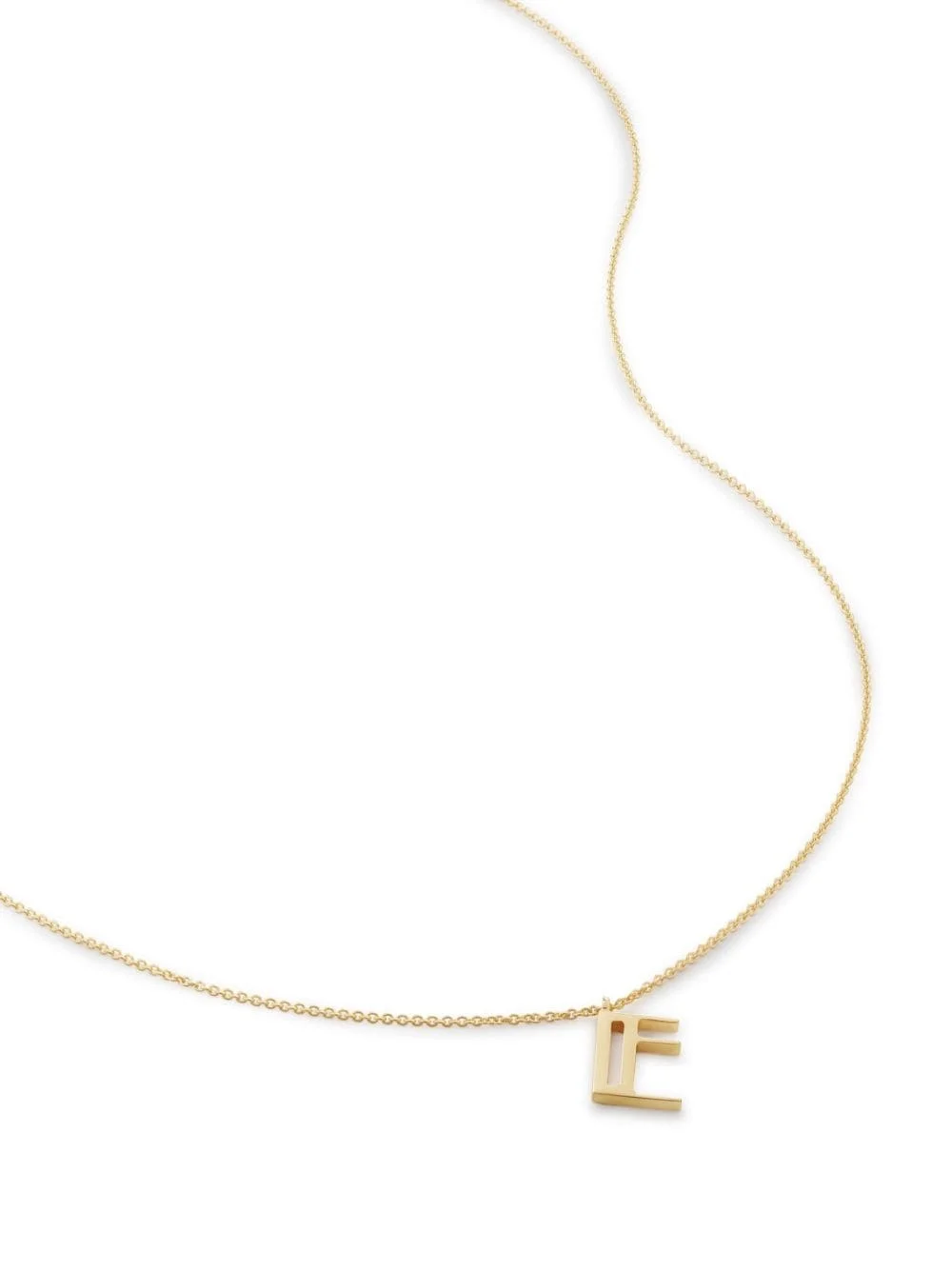 Alphabet E polished-finish necklace - 1