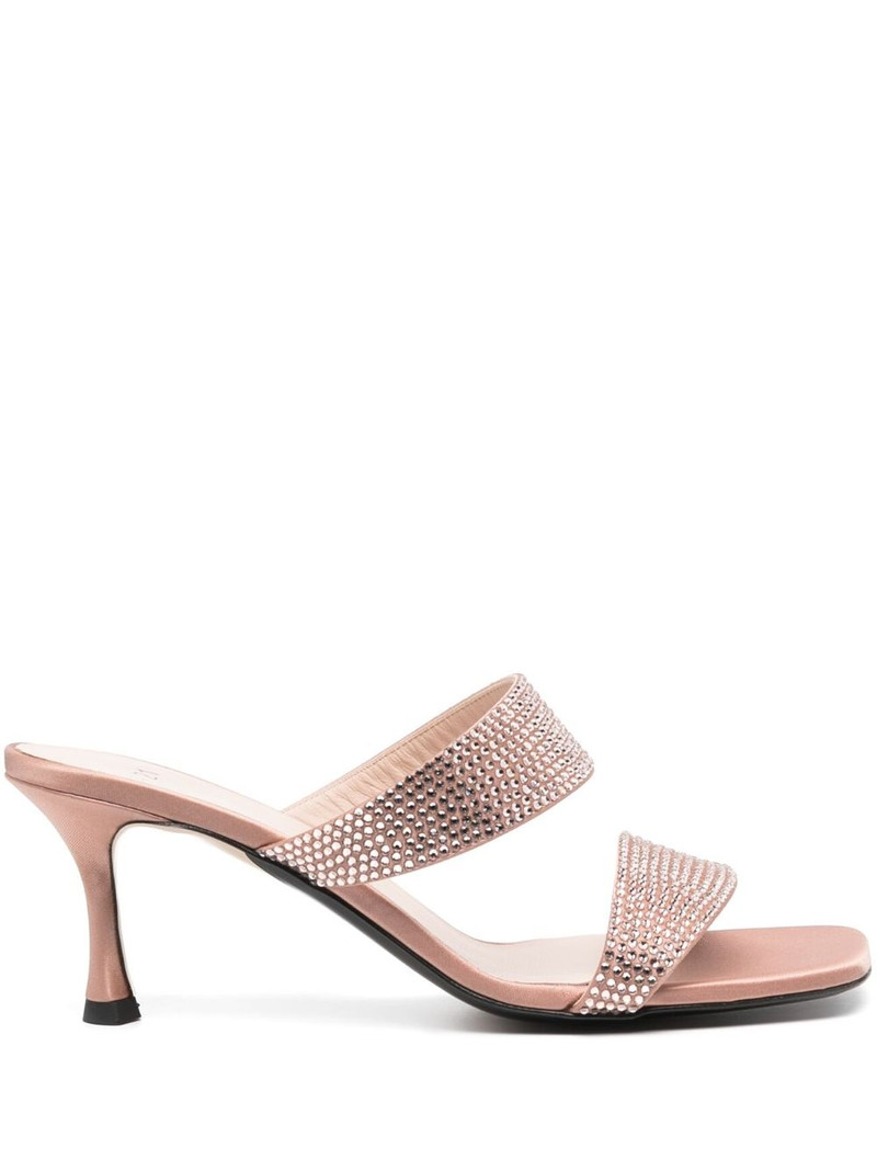 70mm sequin-embellished calf-leather mules 1