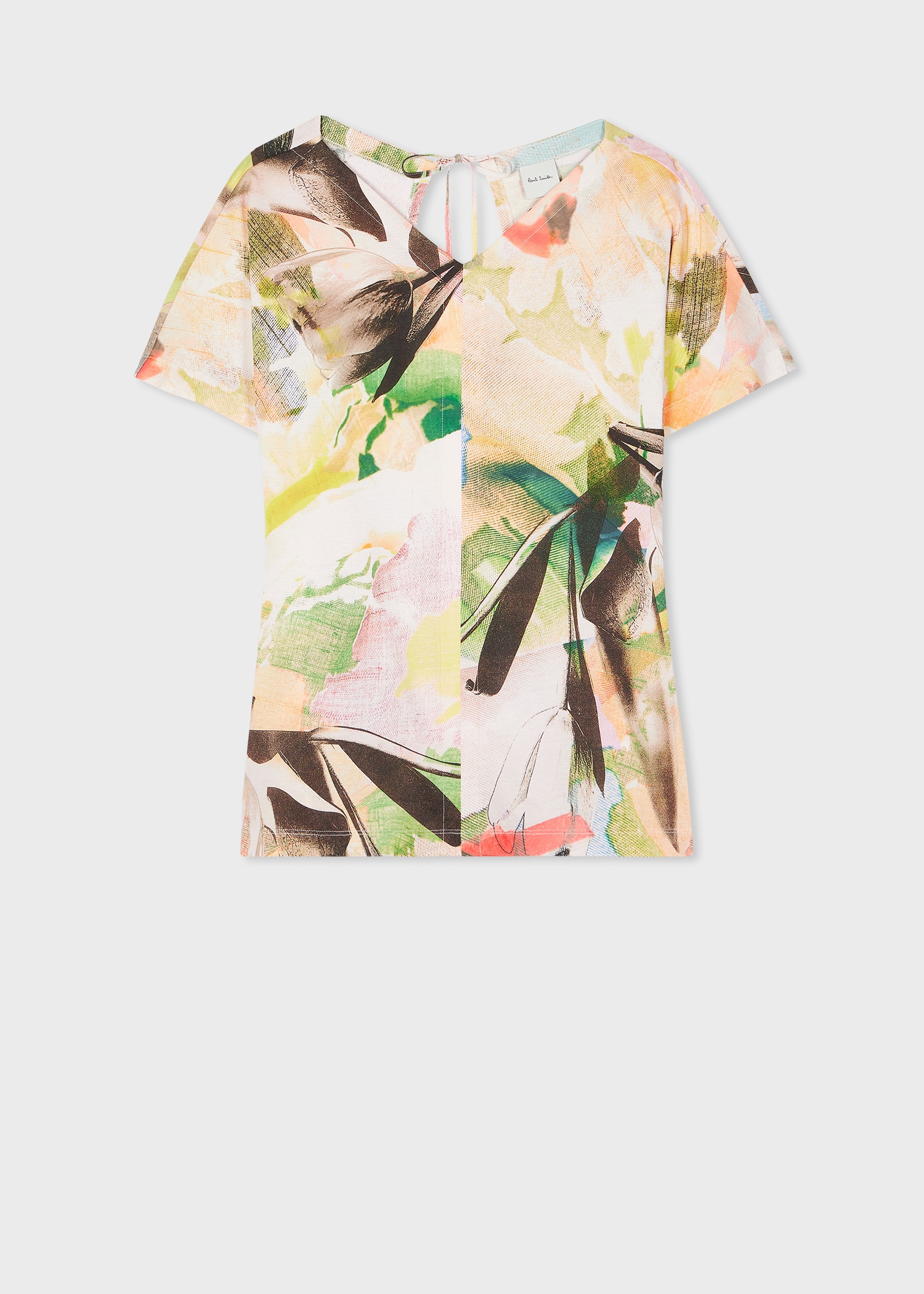 Women's 'Floral Collage' Keyhole Back Top - 1