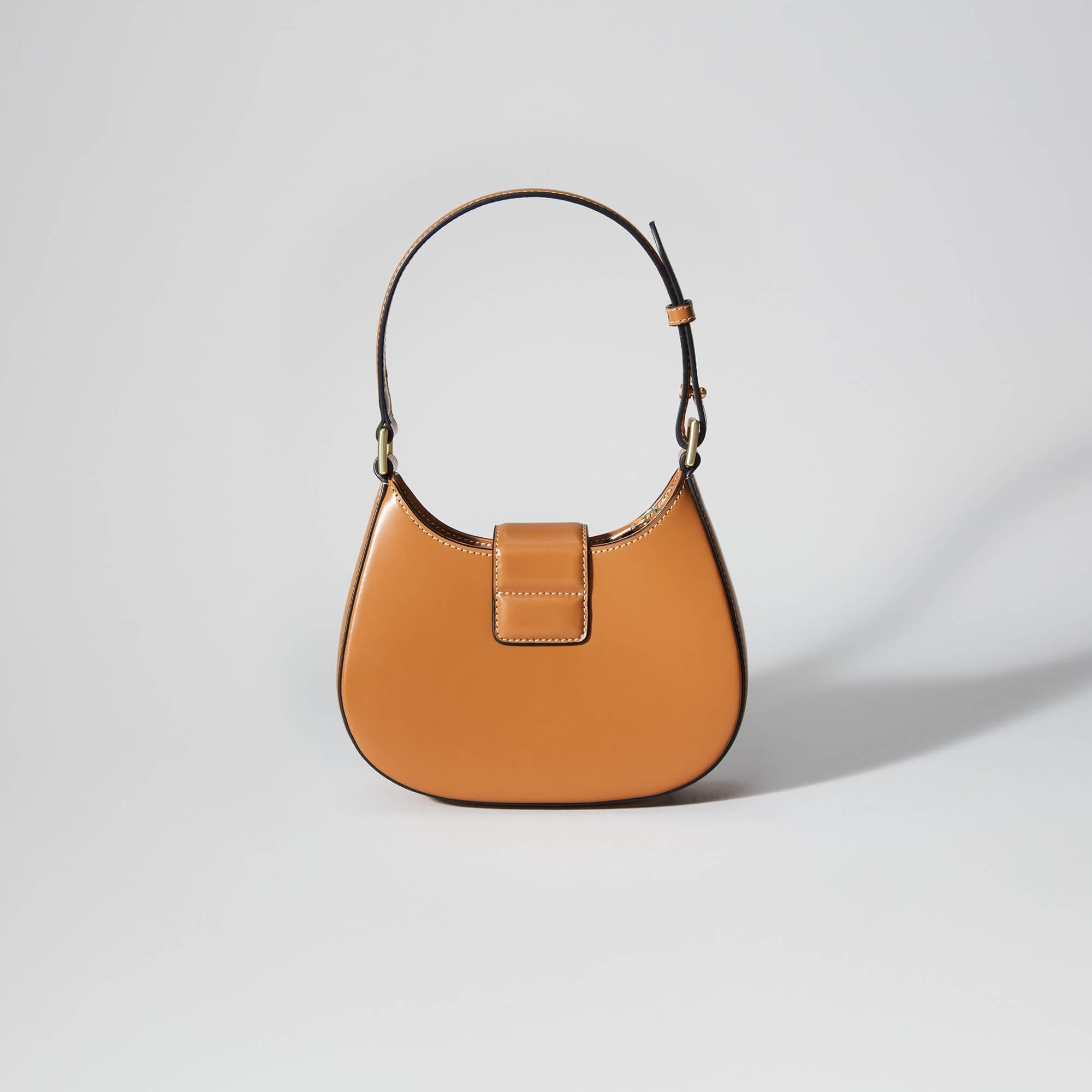 Brown Crescent Bow Mini Shoulder Bag - 3
