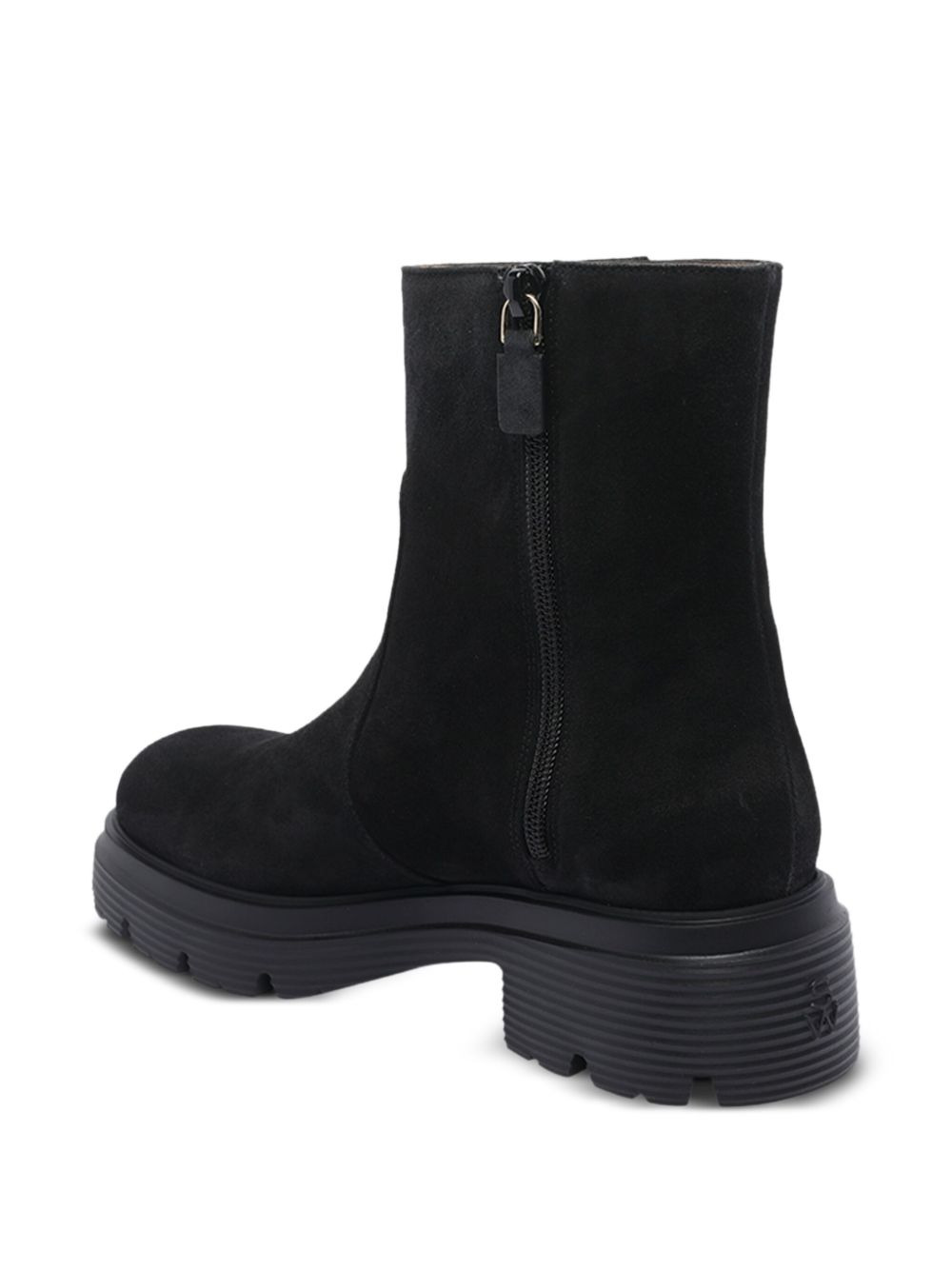 zip-detail suede boots - 3
