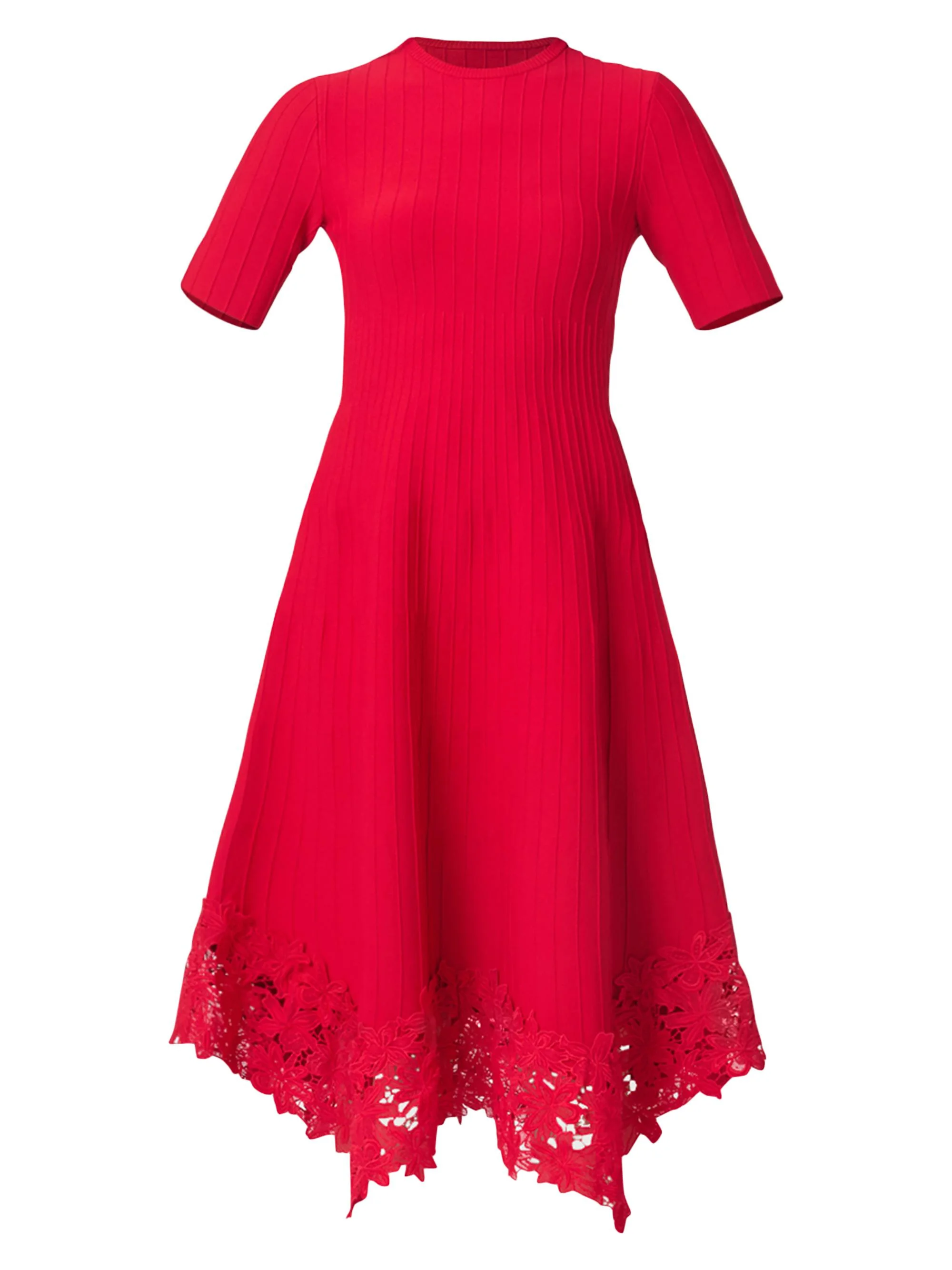 Women's Shailene Knit Fit & Flare Dress - Cherry - 1