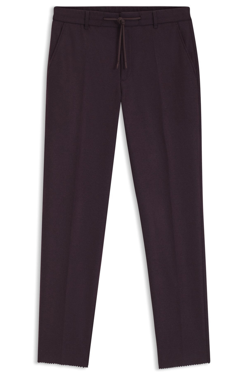 TAPERED-FIT TROUSERS IN BRUSHED STRETCH FLANNEL 1