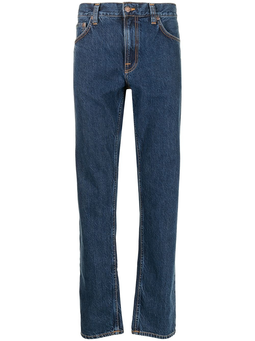 mid-rise straight-leg jeans - 1