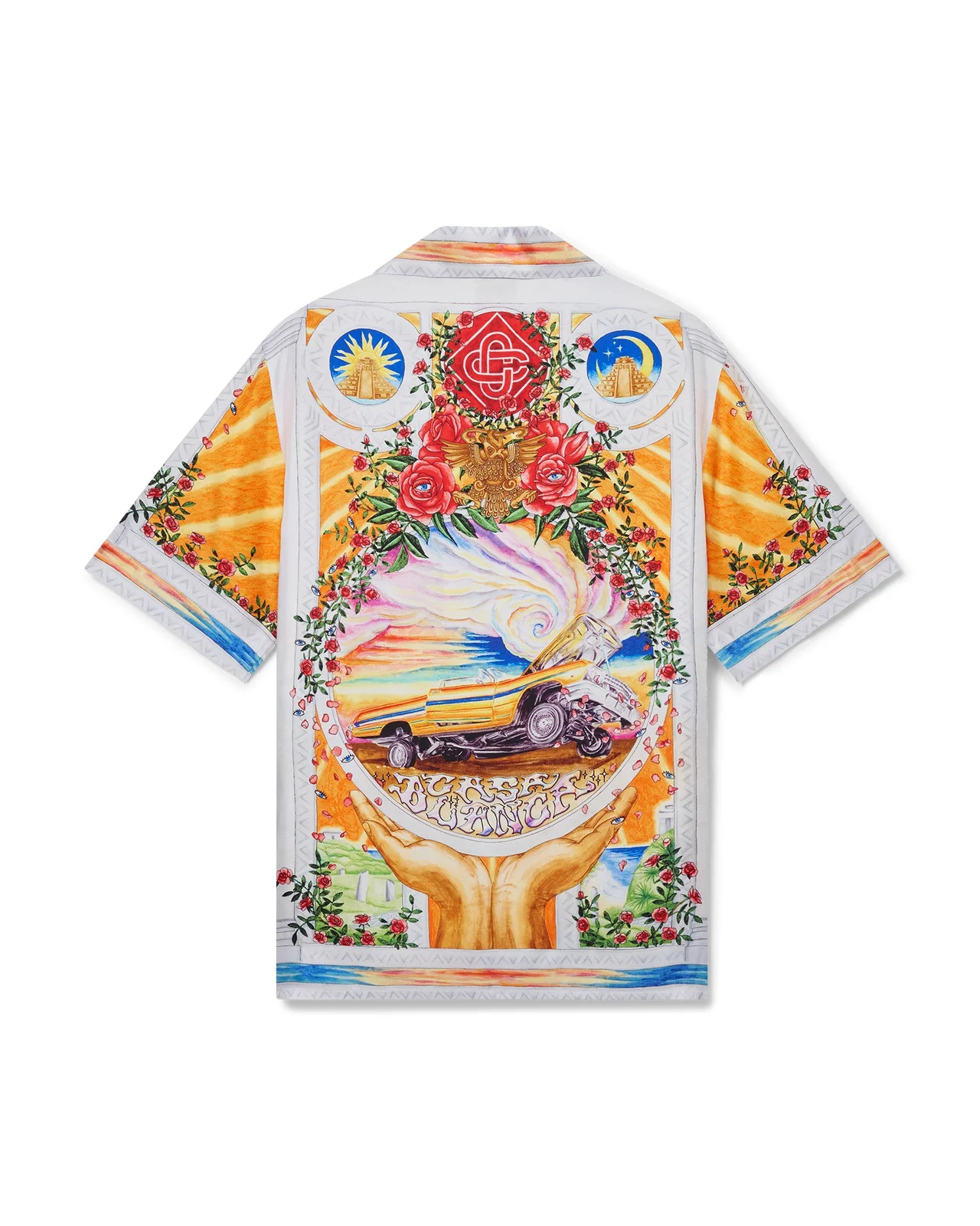 La Tornade De Rose Short Sleeve Silk Shirt | Casablanca Paris - 1