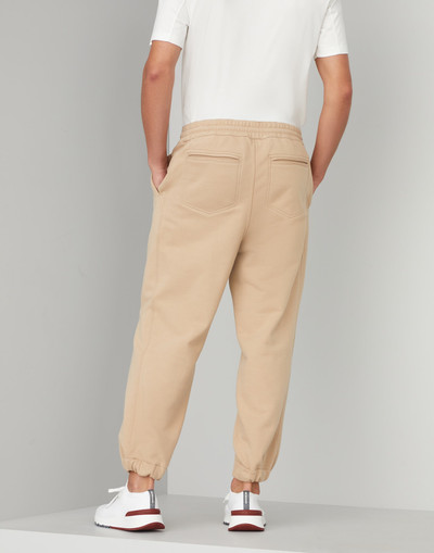 Brunello Cucinelli Techno cotton French terry trousers with elasticated cuffs outlook