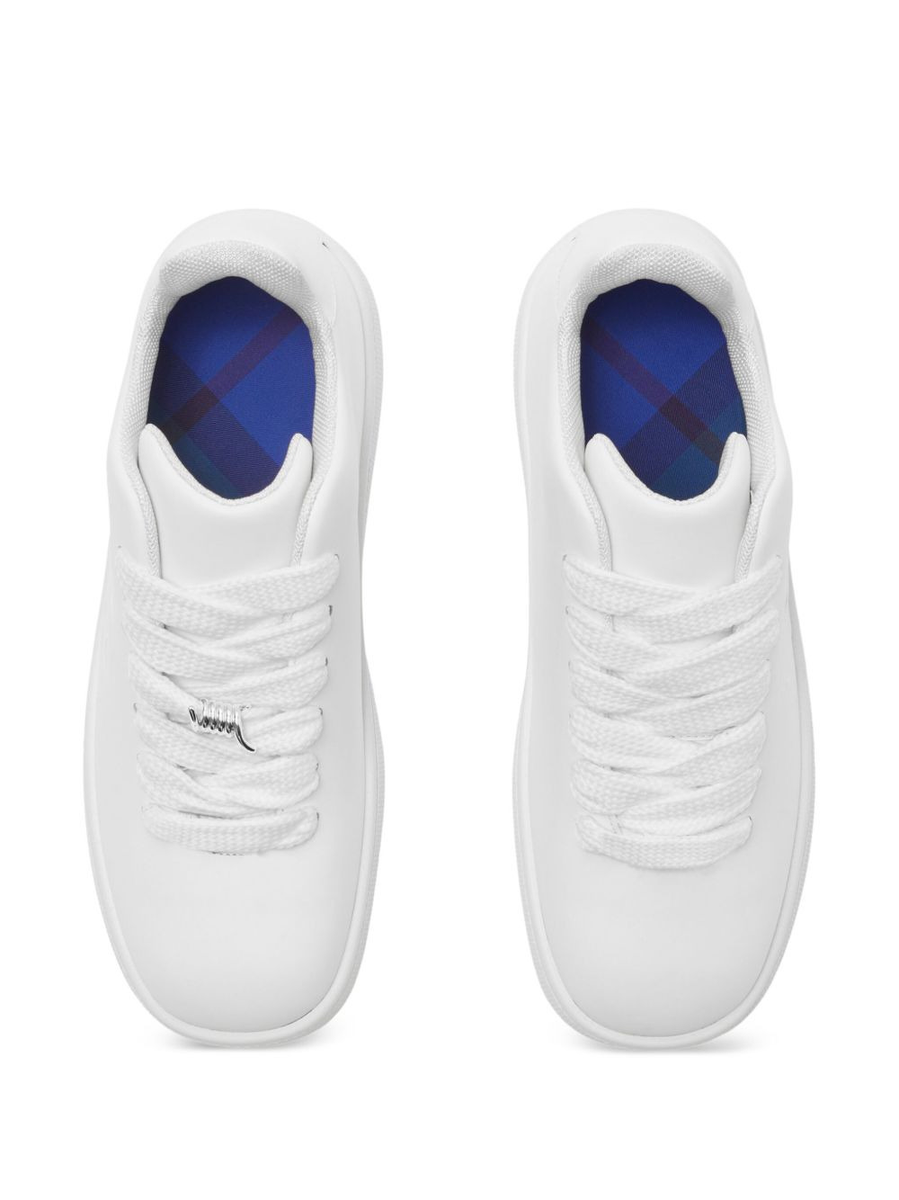debossed-logo leather sneakers - 5
