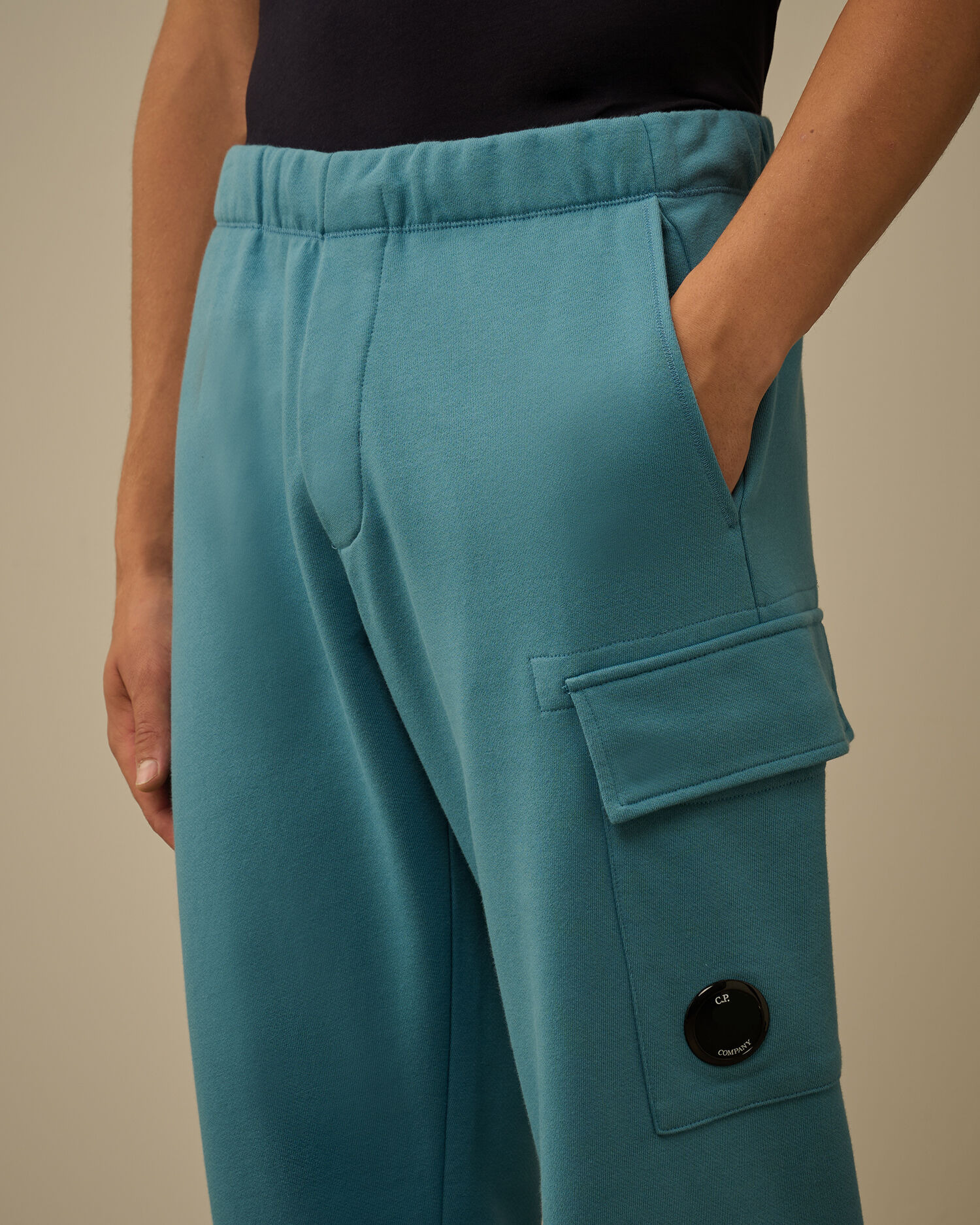 Diagonal Raised Fleece Cargo Lens Sweatpants - 5