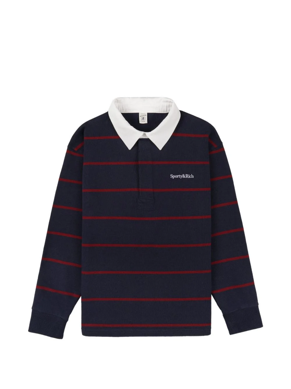 striped long-sleeve polo shirt - 1