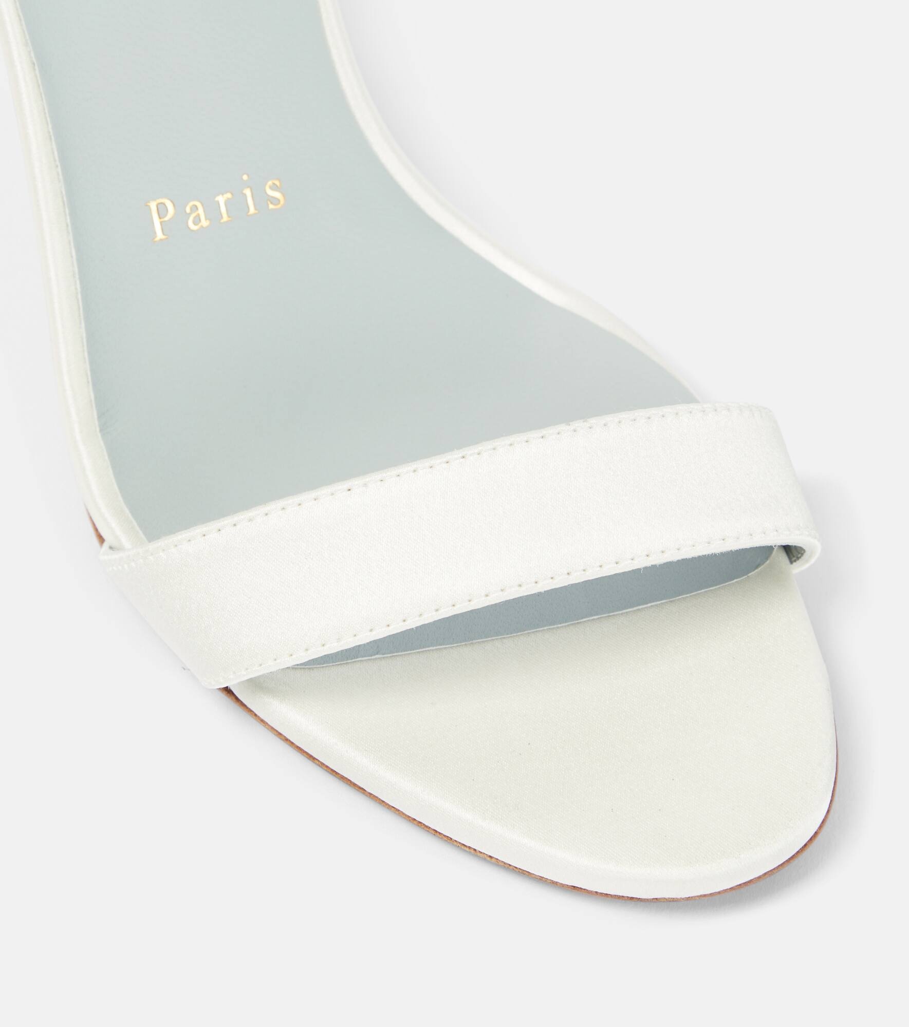 Loubigirl 85 silk crêpe satin sandals - 6