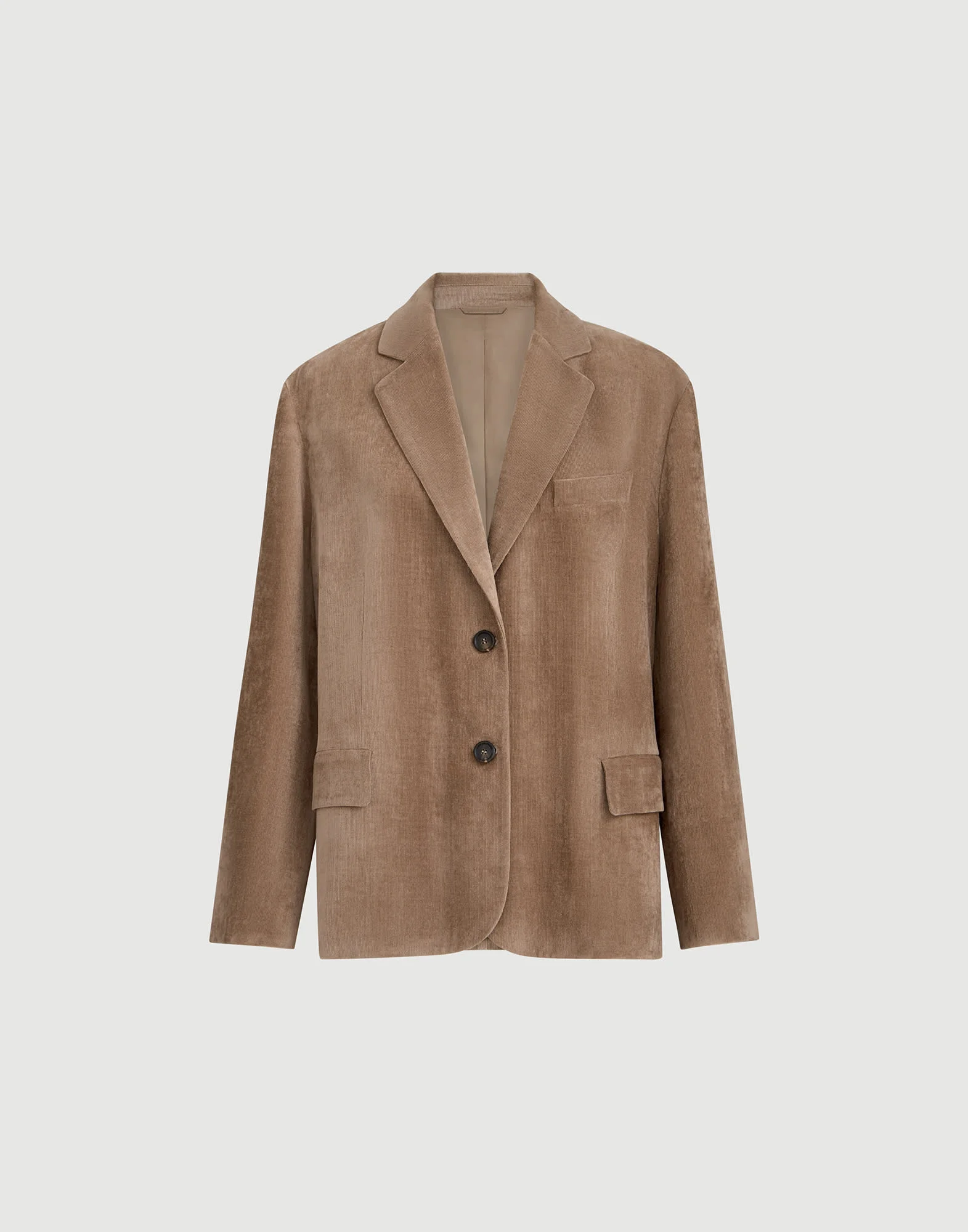 Fluid corduroy blazer with monili - 1