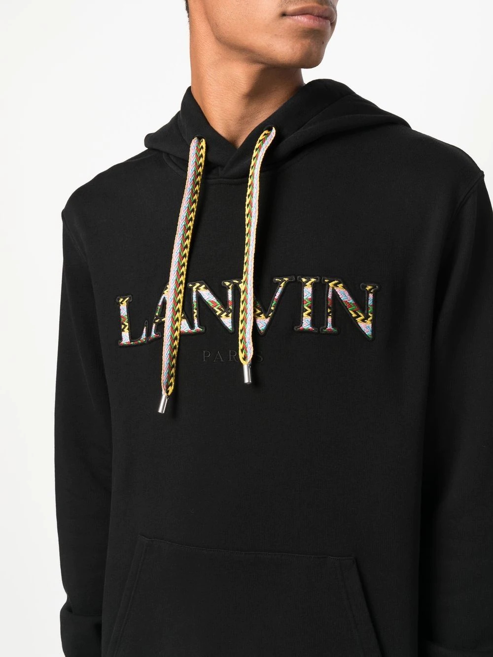 appliqué logo hoodie - 5