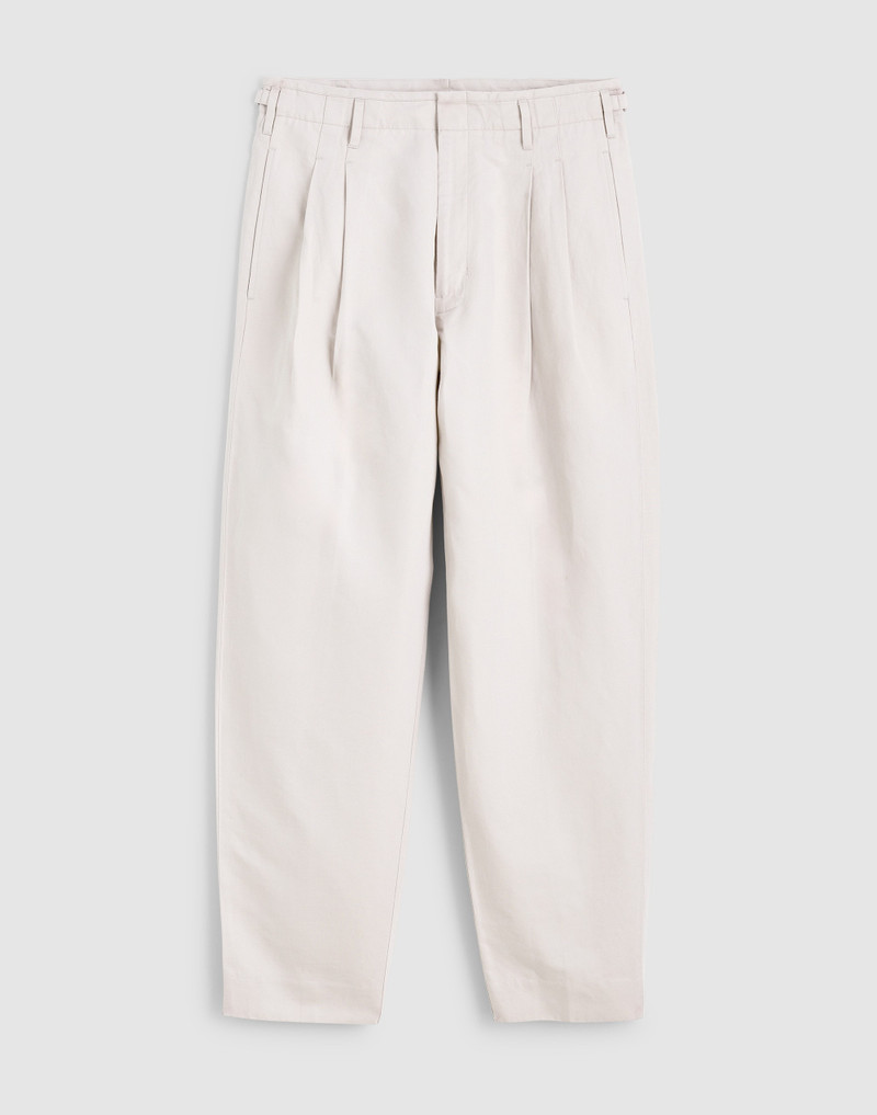 Double-Pleated Trousers in Meridian Linen Blend 1