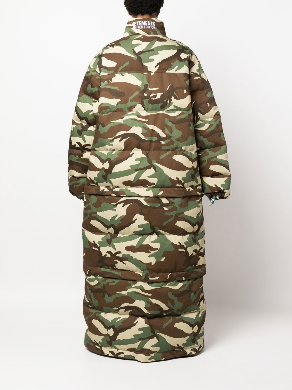 camouflage-print maxi padded coat - 4