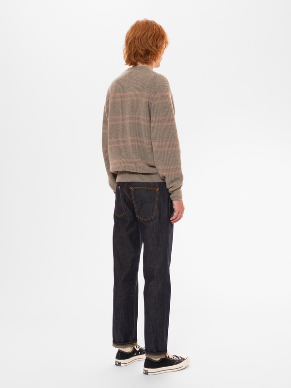 Gurra Striped Sweater Green Melange - 3