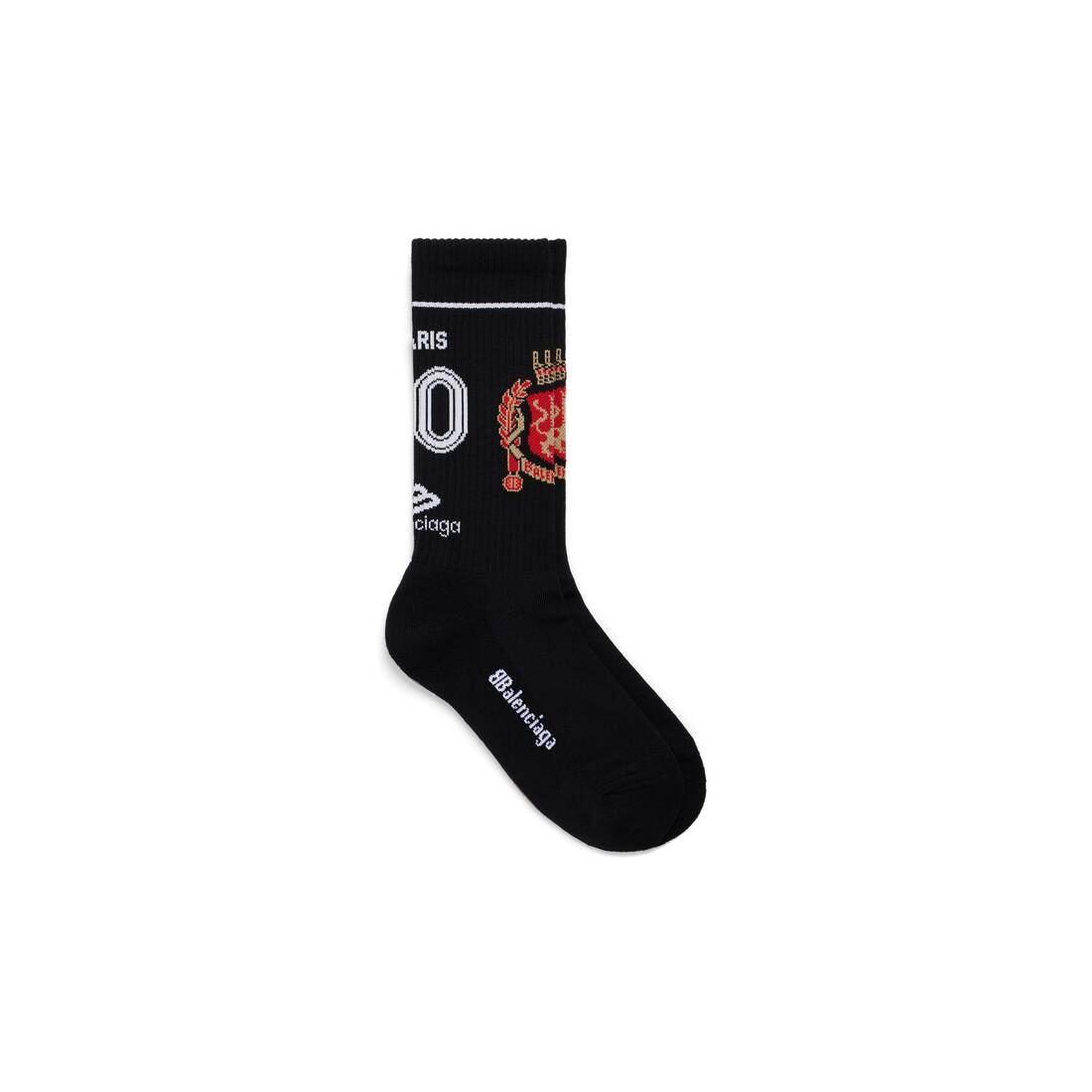 Men's Paris Soccer Socks in Black - 1