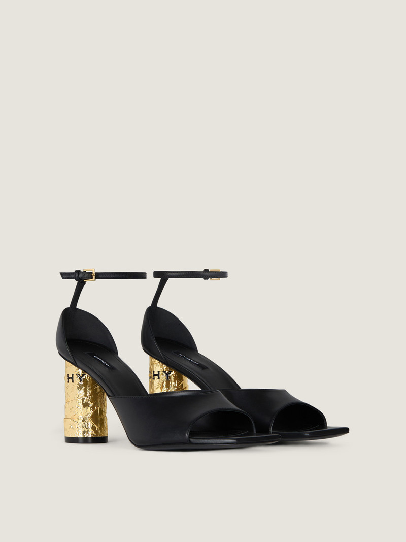 TAPE HEEL SANDALS IN LEATHER 1