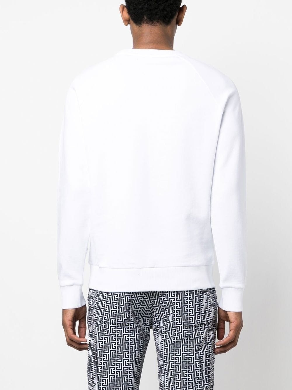 logo-print cotton sweatshirt - 4