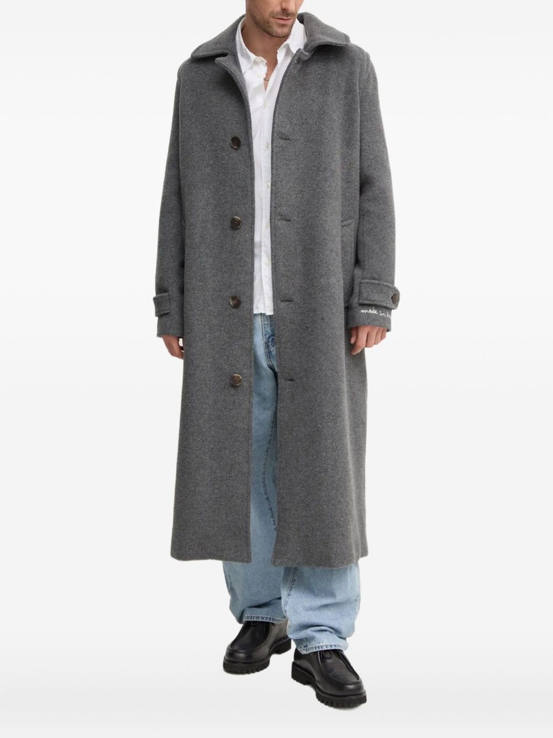 button-fastening front pockets coat 1
