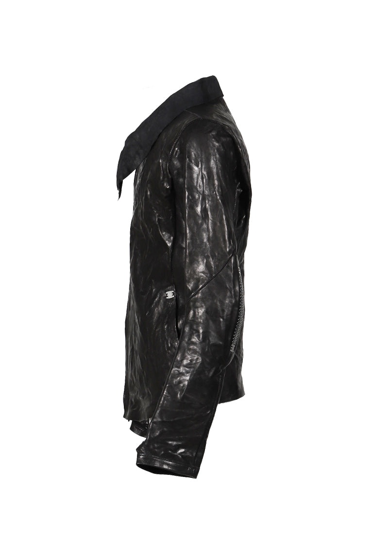 IMPARABLE HIGH NECK ASYMETRIC JACKET / NOIR - 4