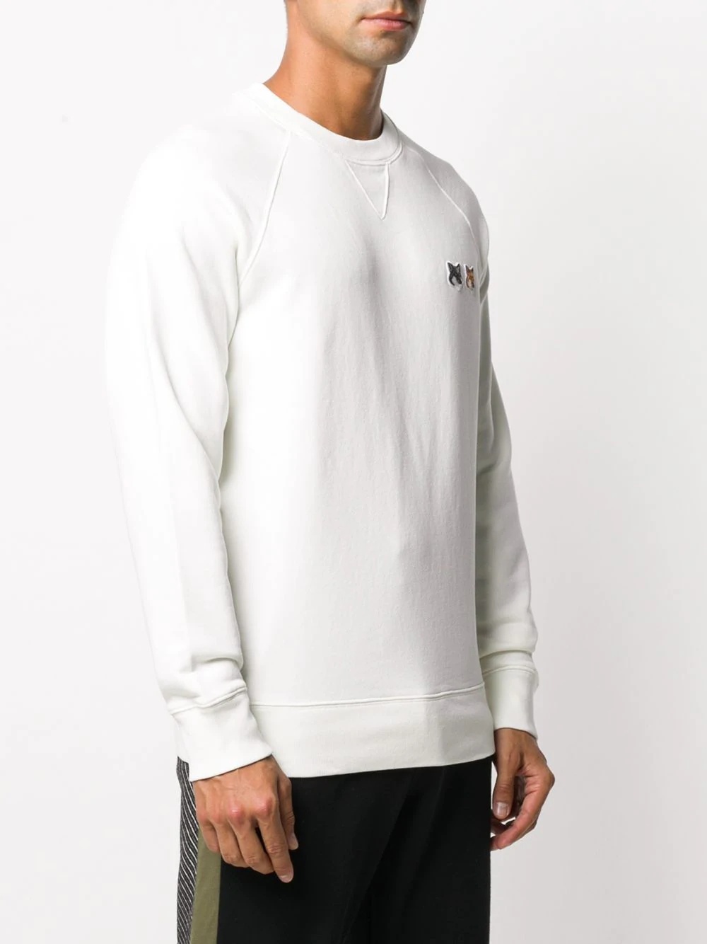 fox patch crewneck jumper - 3