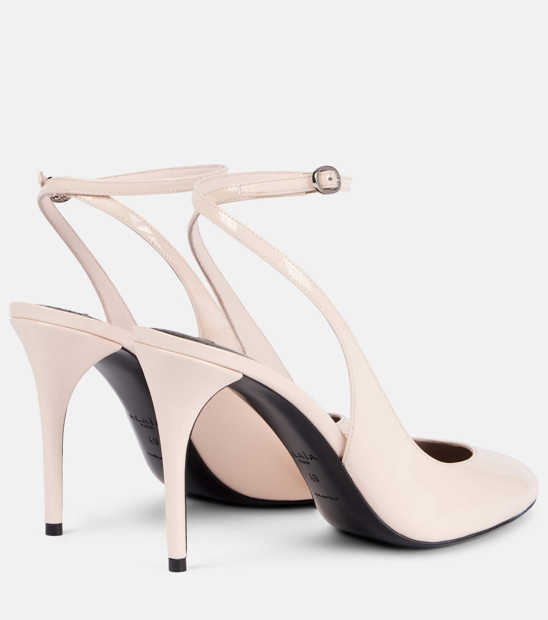 Patent leather slingback pumps - 2