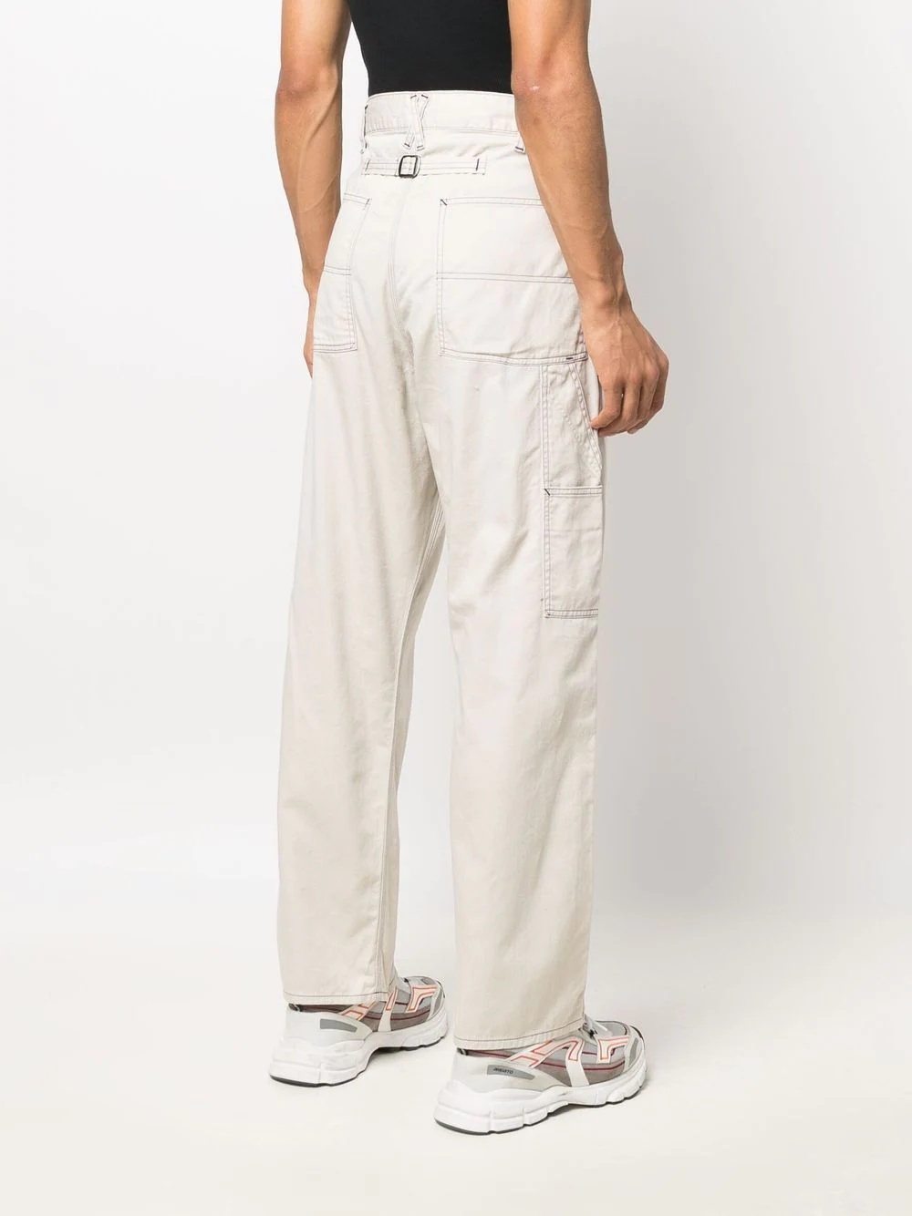 logo-embroidered tasseled trousers - 7