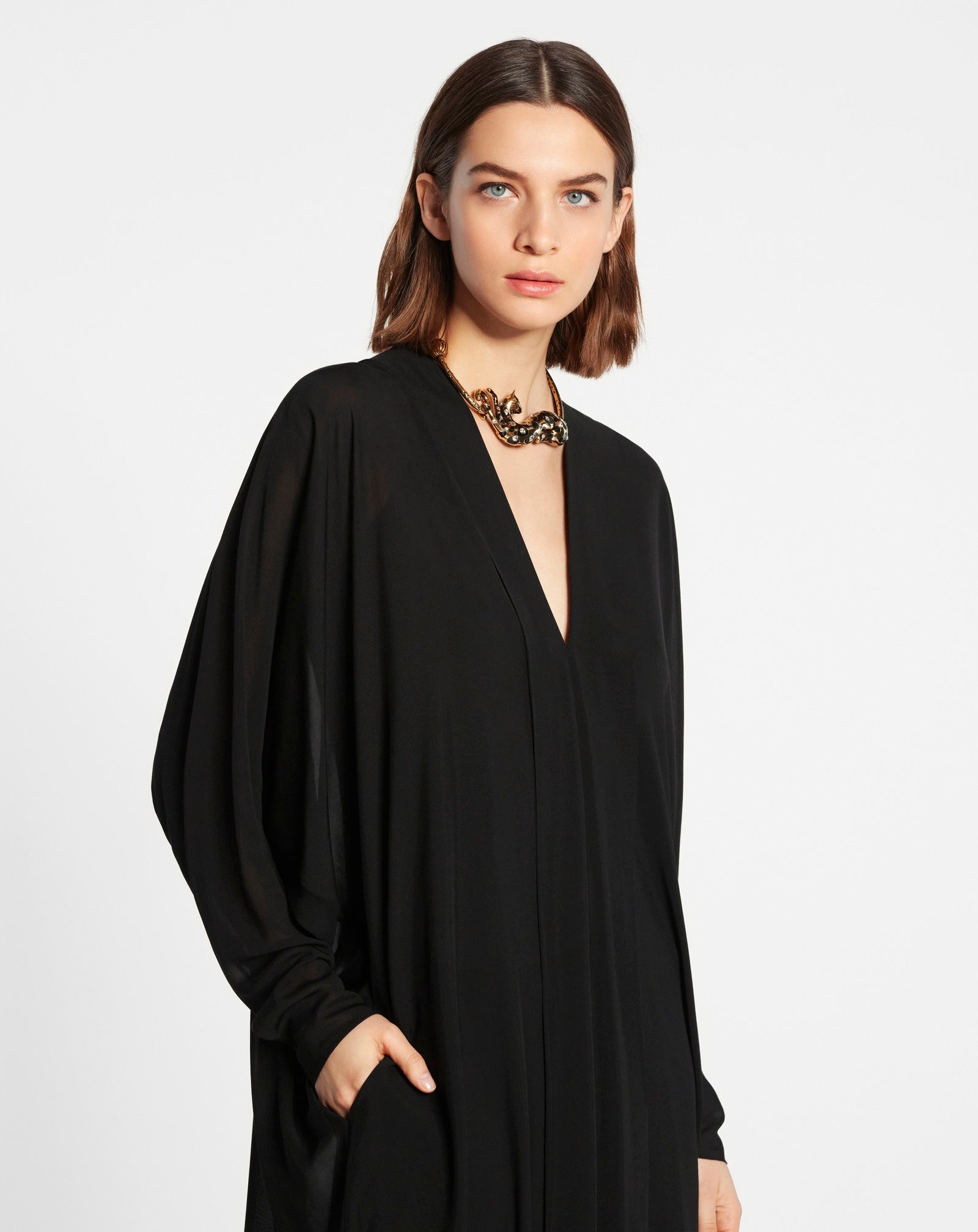 CAFTAN DRESS IN SILK JACQUARD - 3