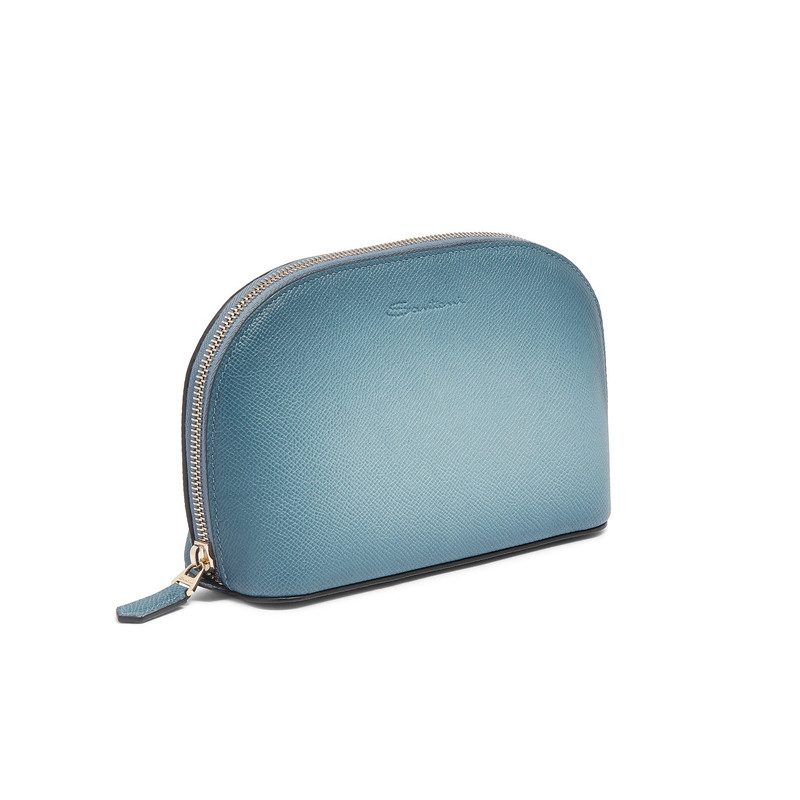 Light blue Saffiano leather pouch 3