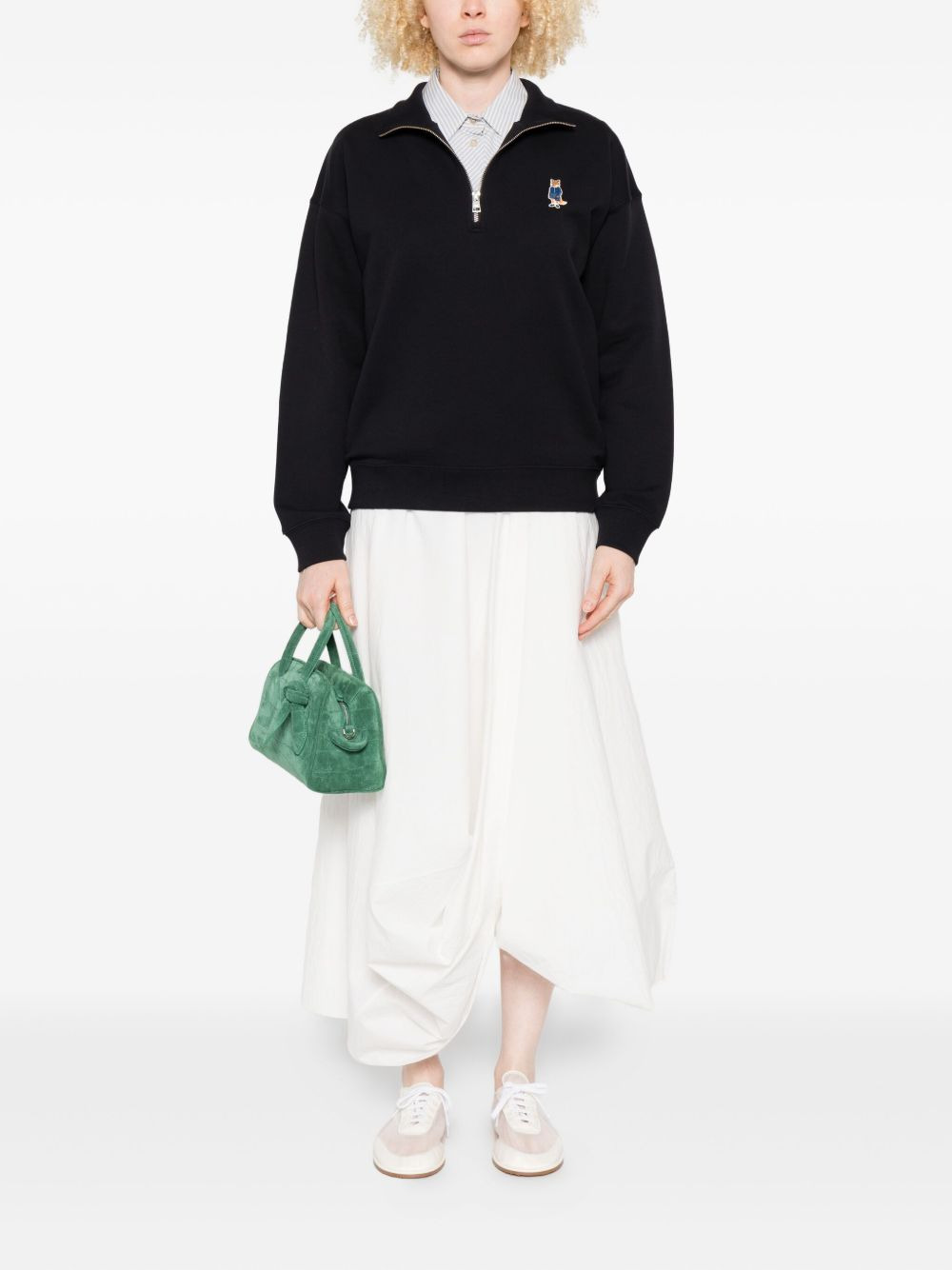 embroidered-logo sweatshirt - 2