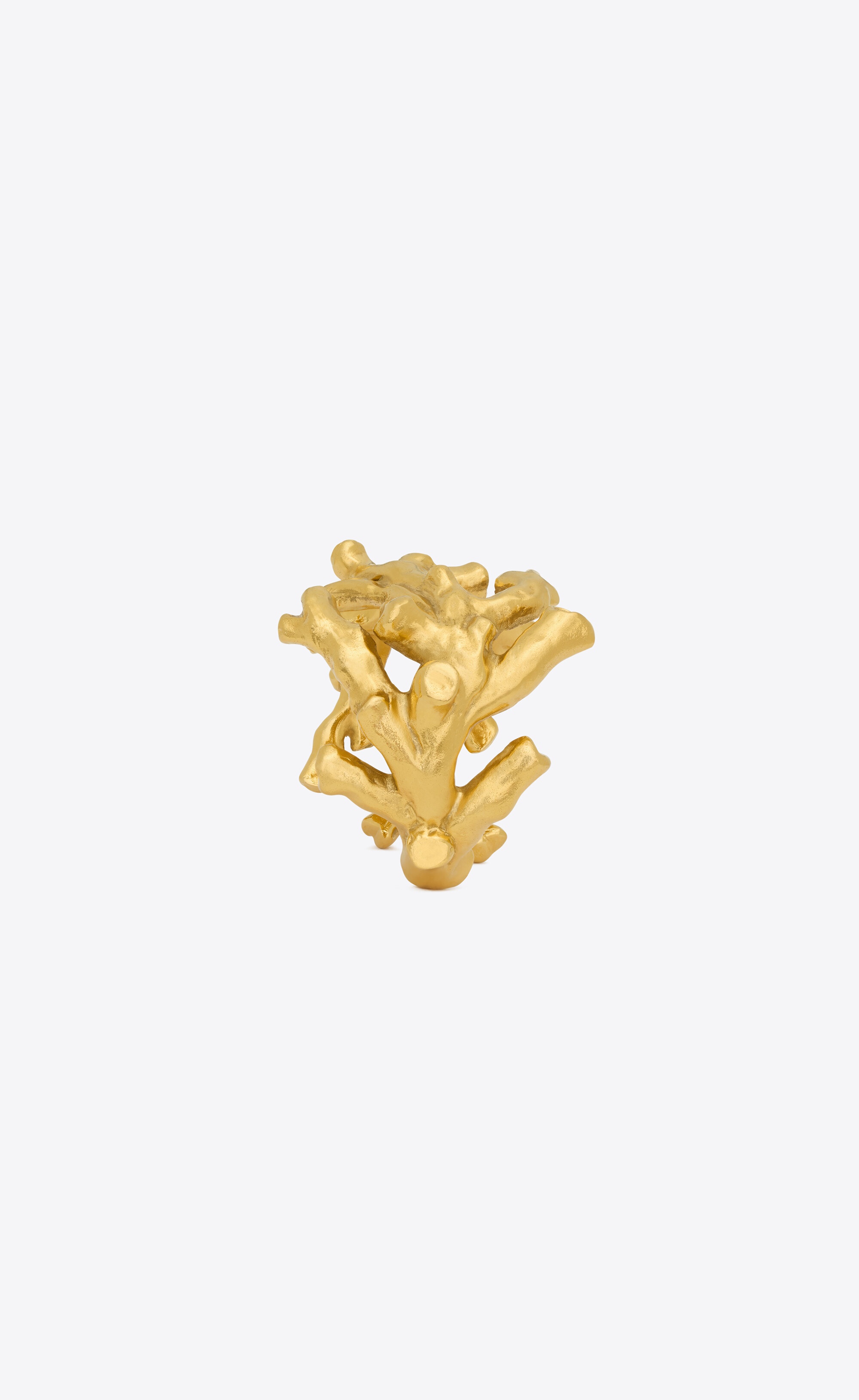 oversize coral cuff in metal - 3